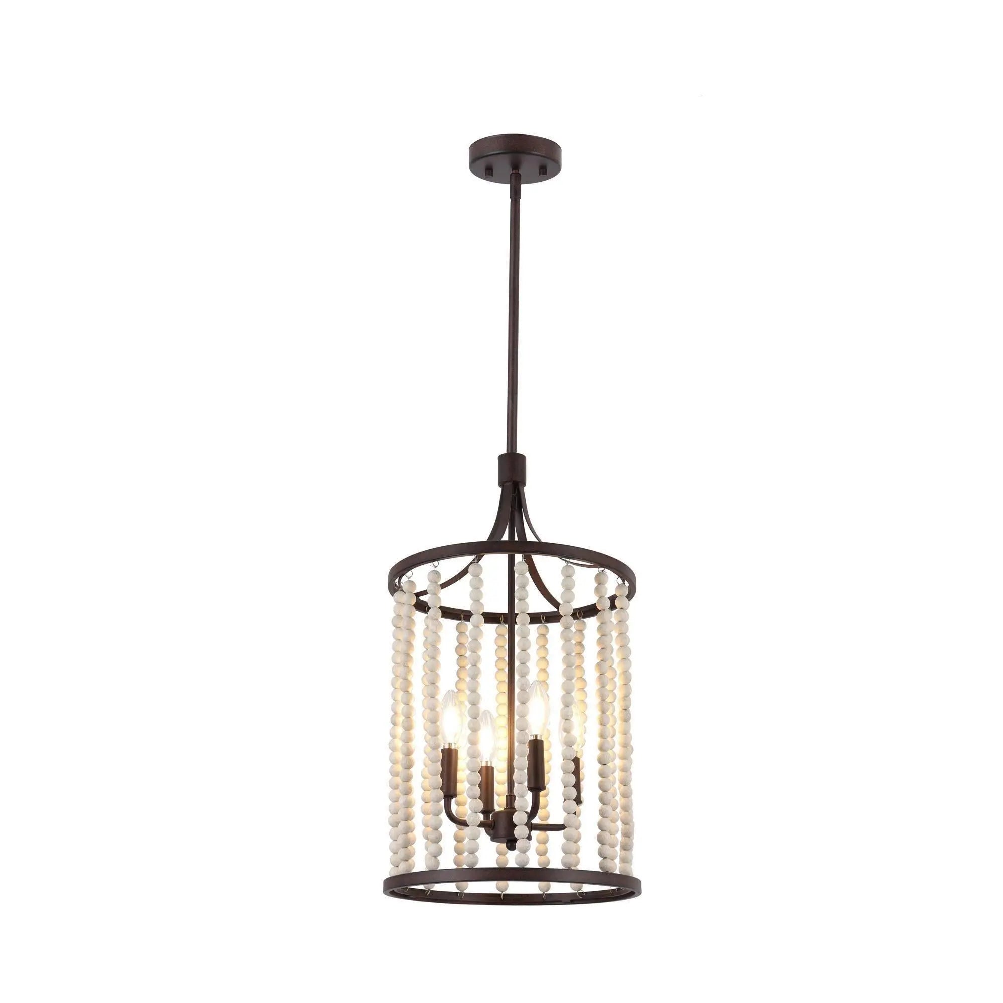 Tatsoi 4-Light Mini Brown Chandelier