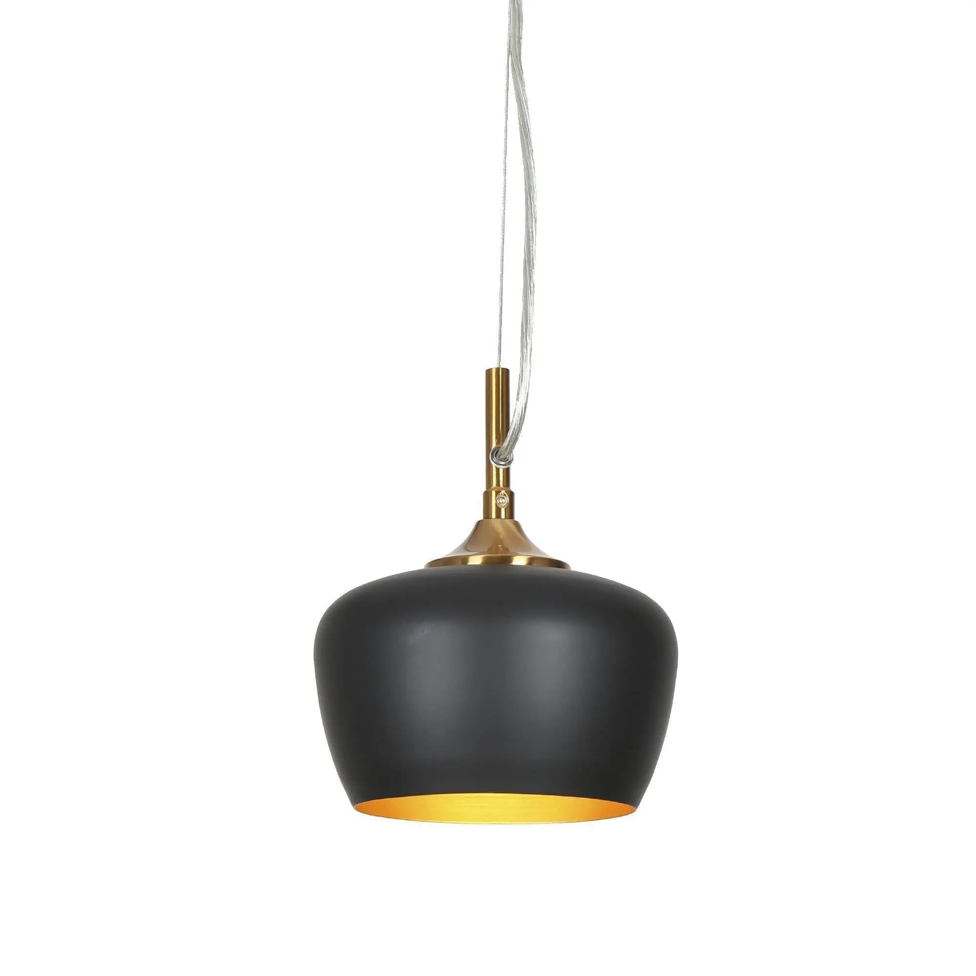 Resplandor 1-Light Mini Black Modern Pendant Light Fixtures