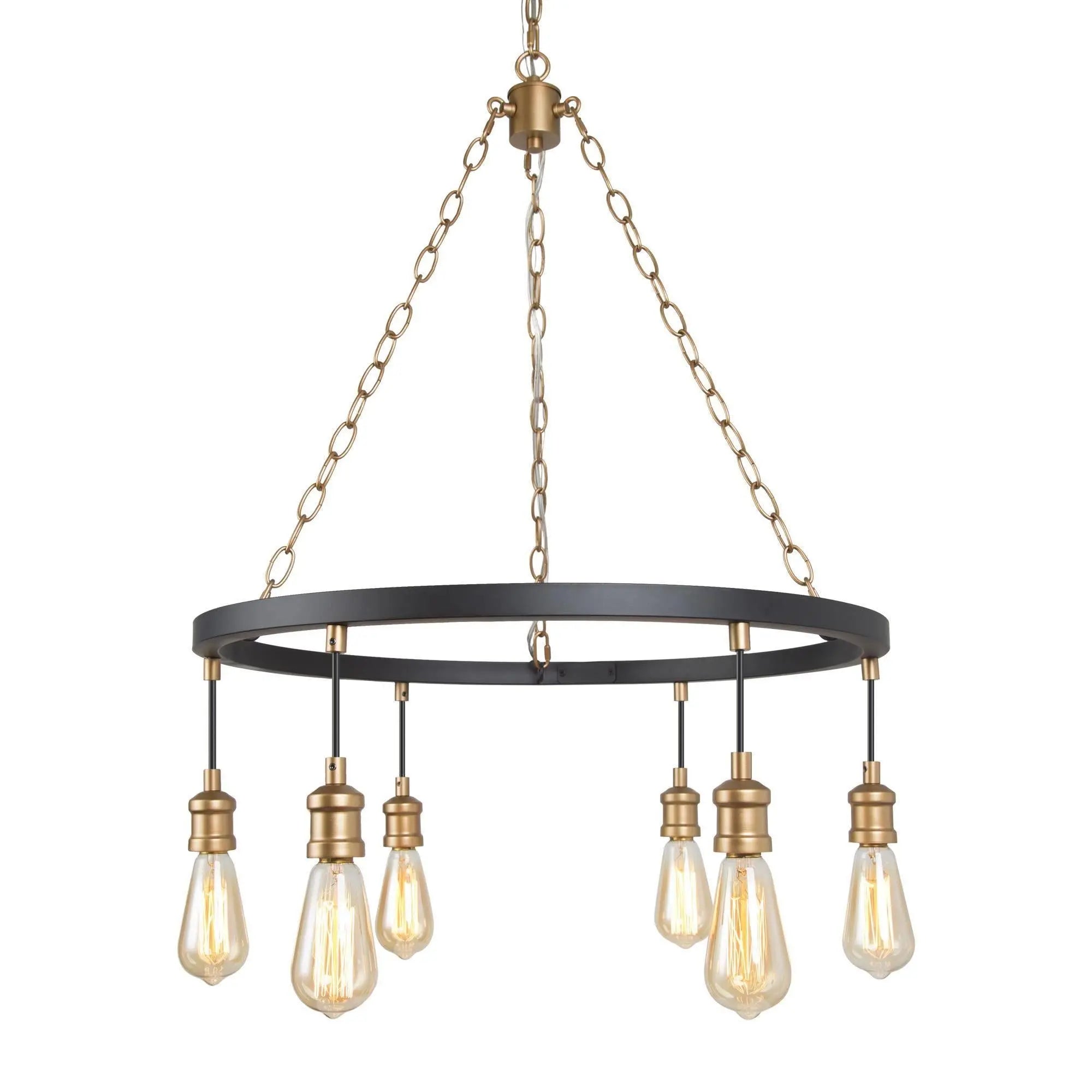 Alakenpa 6-Light Medium Black Chandelier