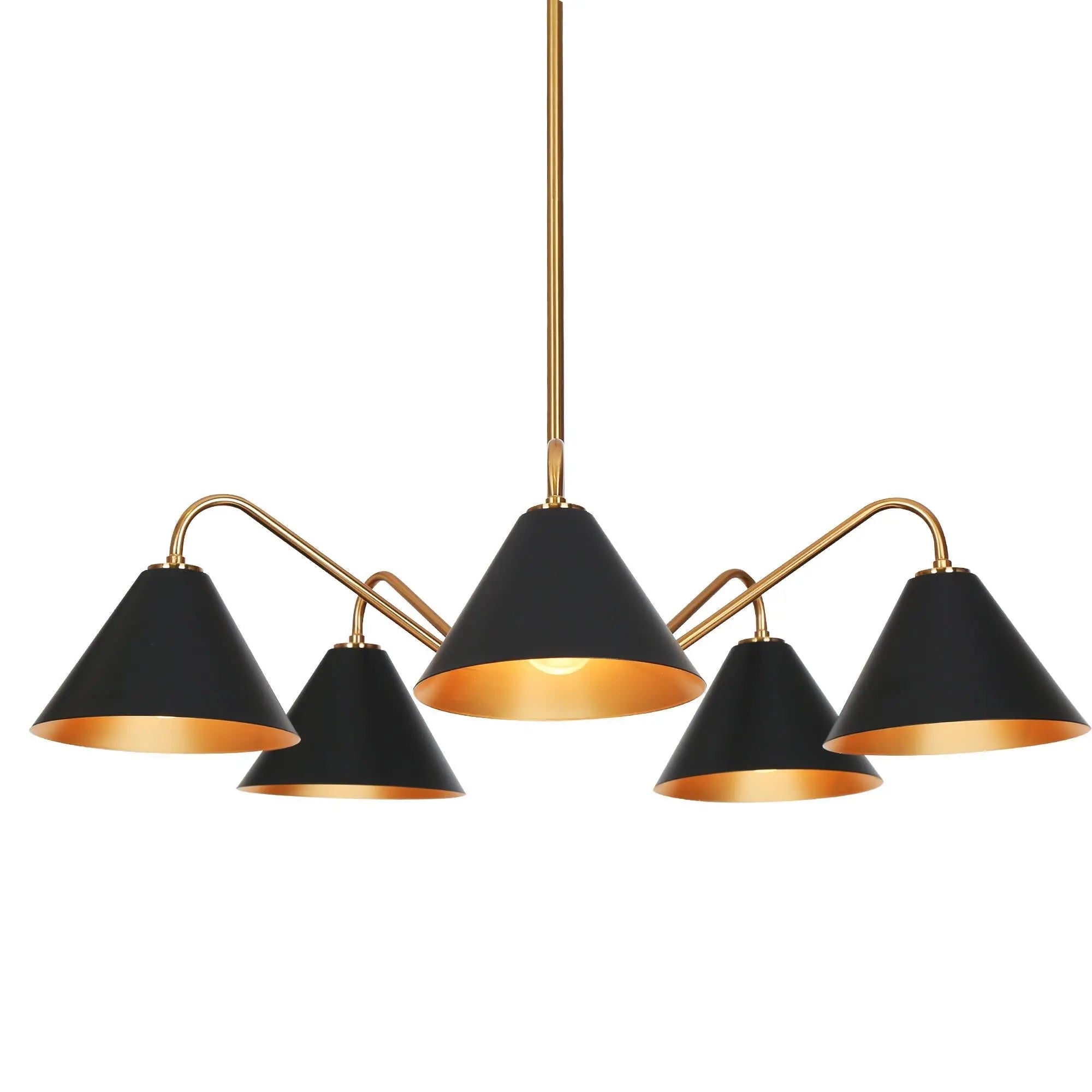 Wadulatiflia 5-Light Large Black Chandelier