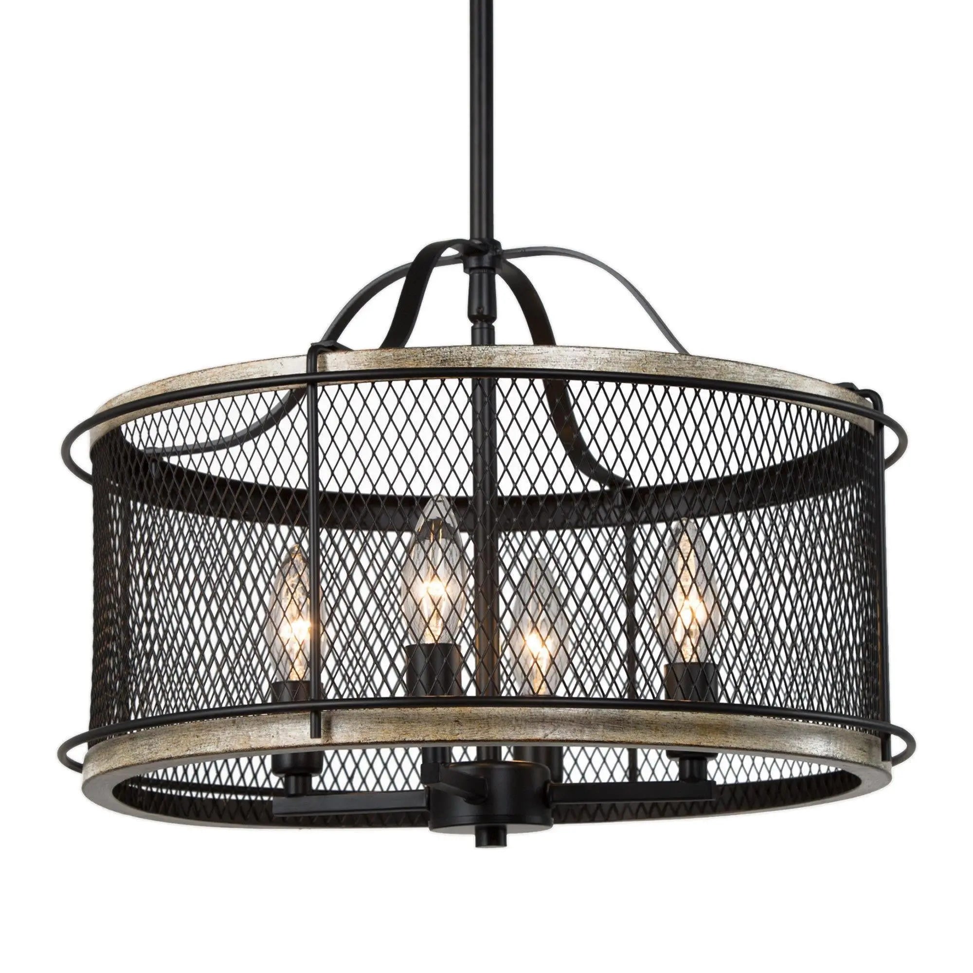 Ophrys 4-Light Small Black Chandelier