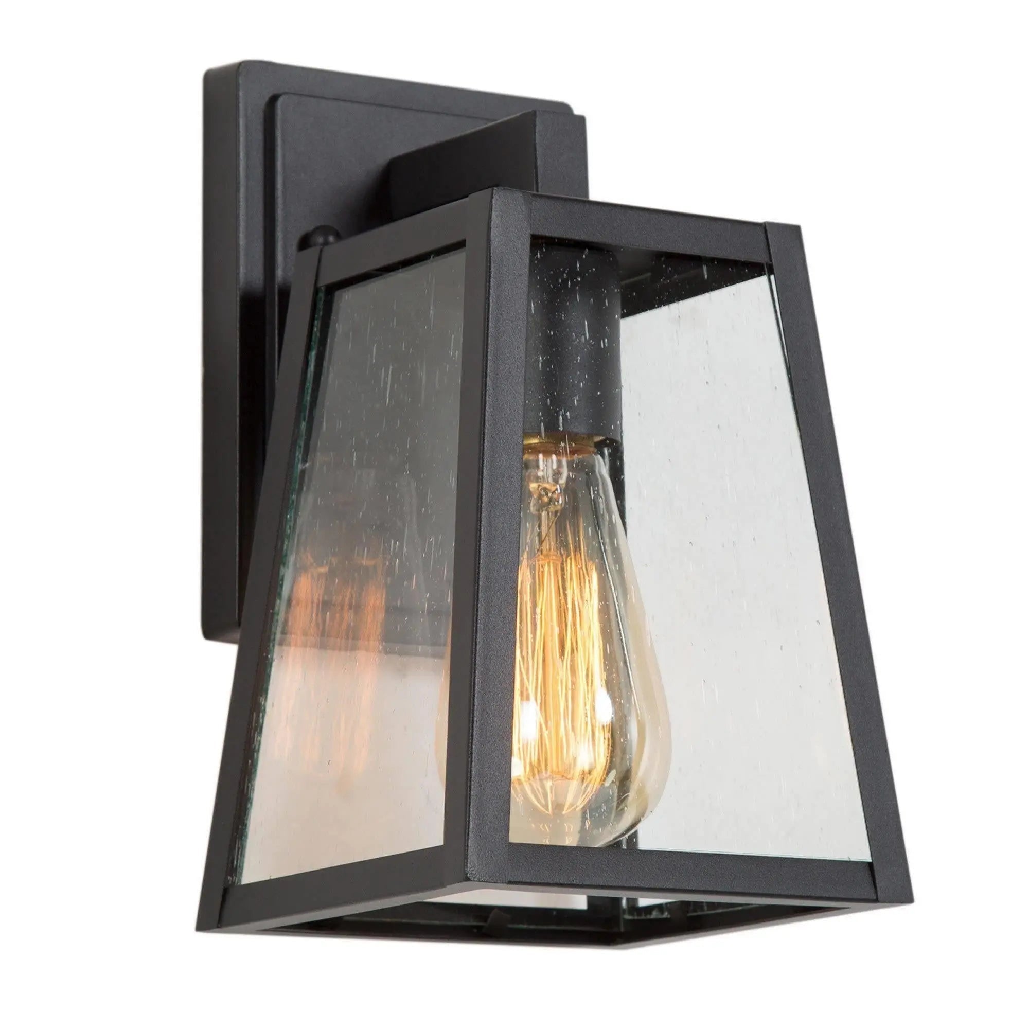 Amy 10"H 1-Light Black Outdoor Wall Light