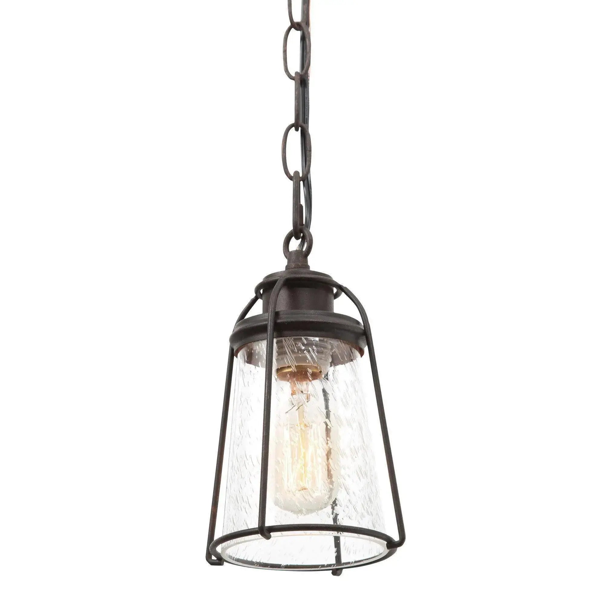 Anasipia 1-Light Mini Brown Industrial Pendant Light Fixtures