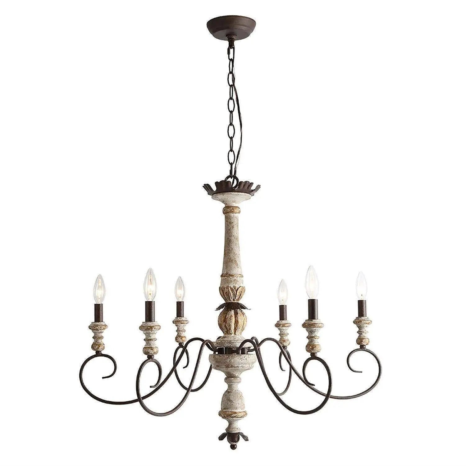 Aticuspo 6-Light Large Wood Chandelier