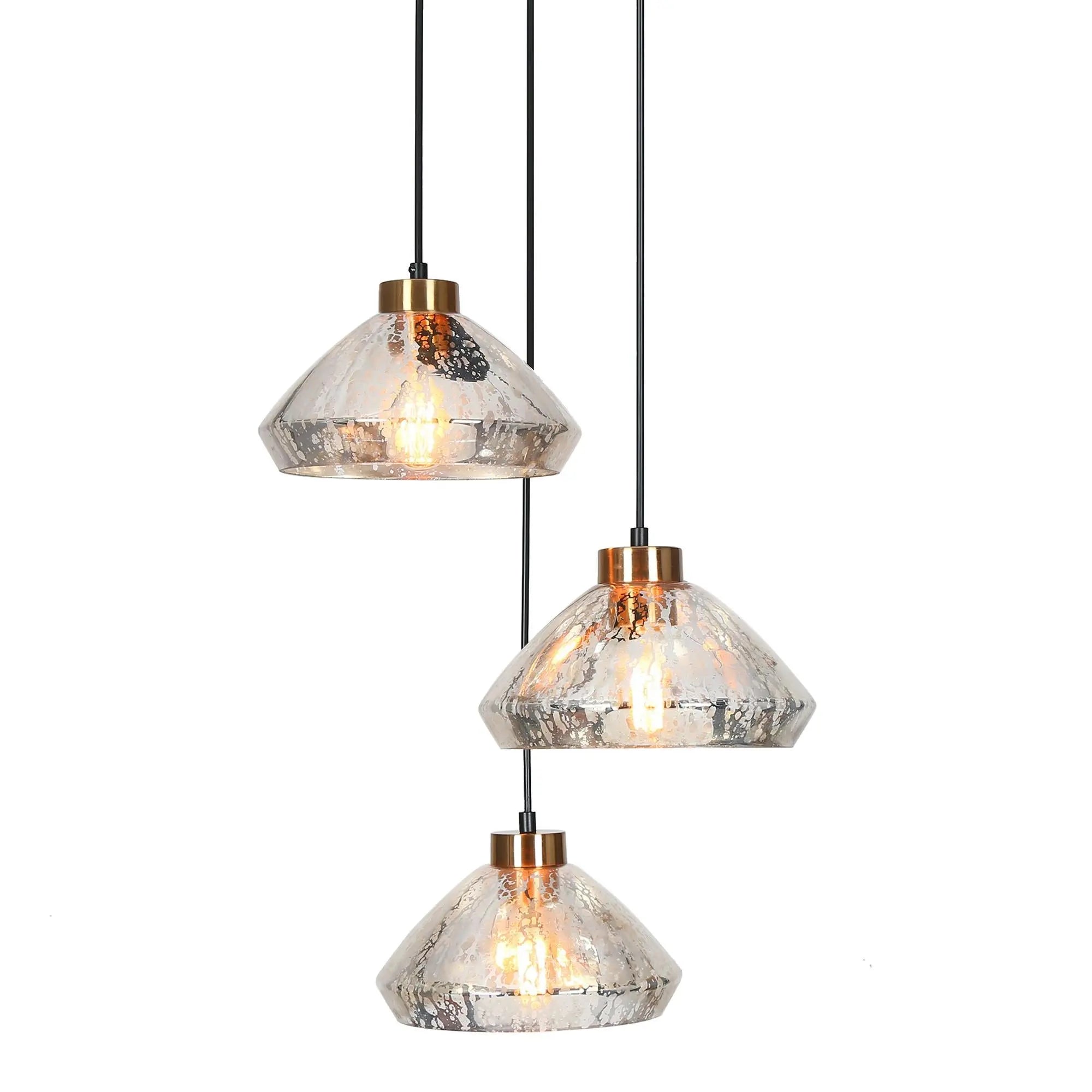 Anila 3-Light Small Black Chandelier