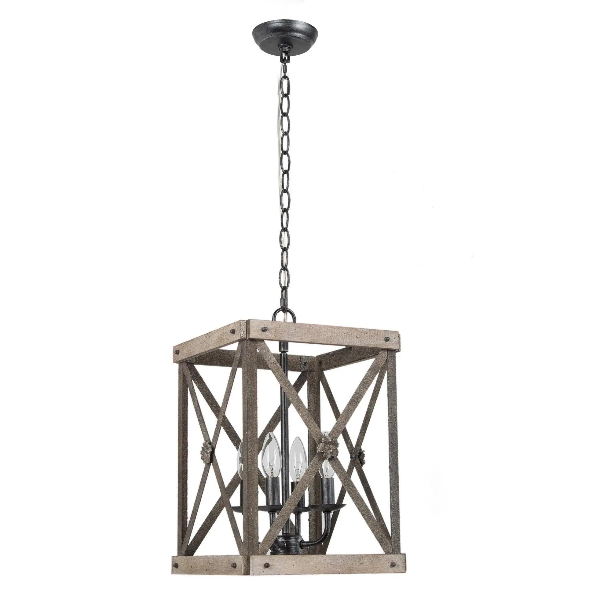 Pulchrior 4-Light Mini Wood Chandelier