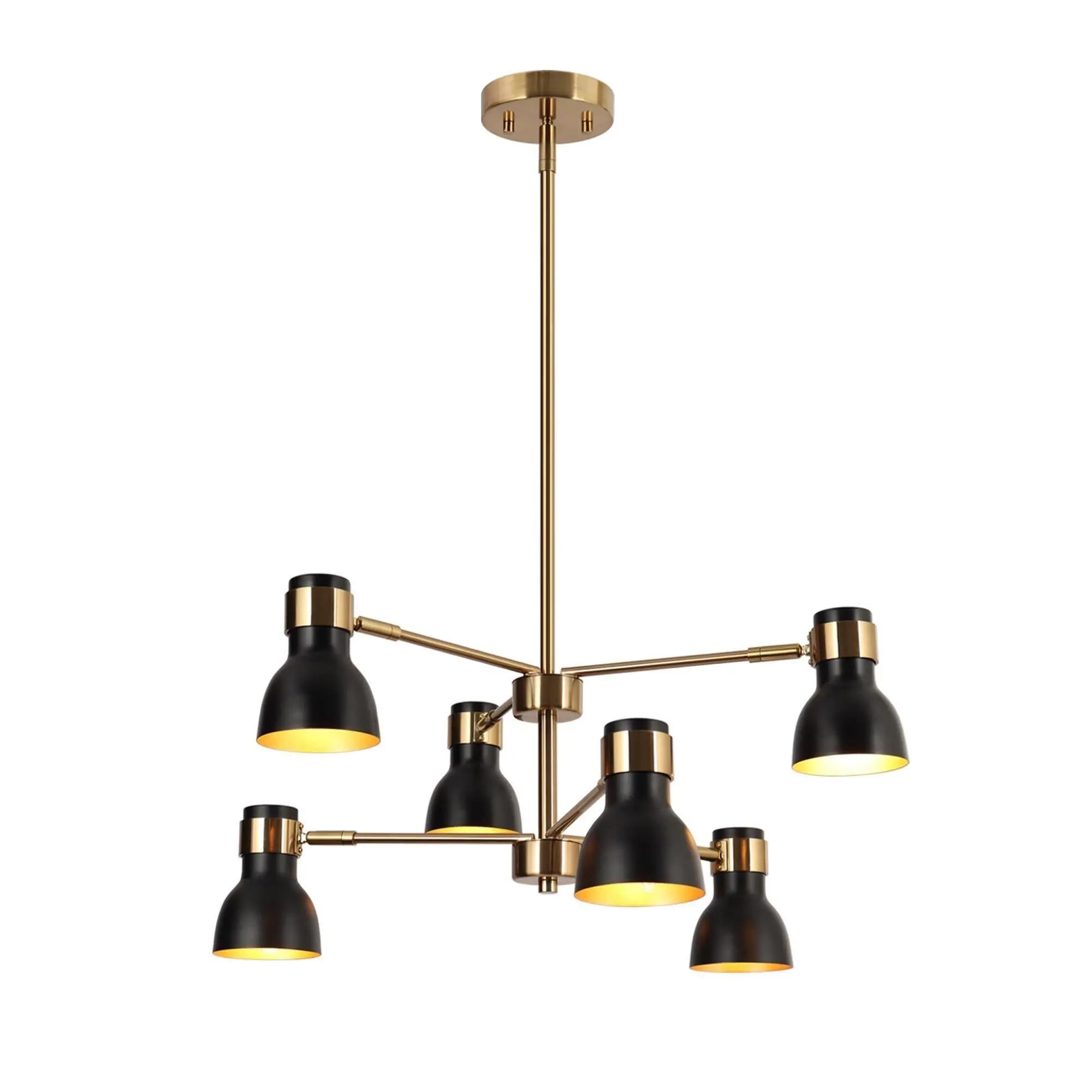 Elinkarce 6-Light Medium Black Chandelier