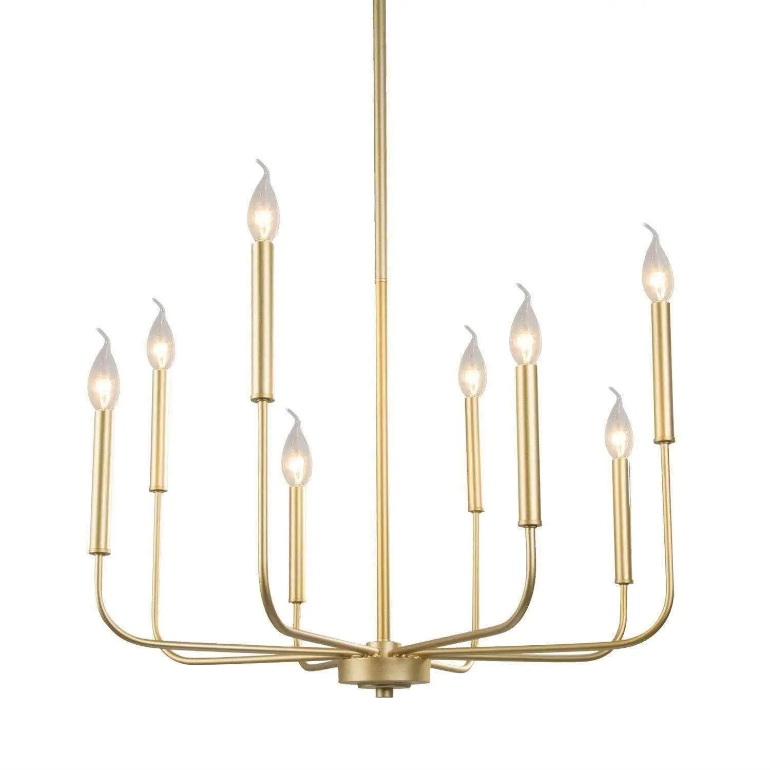 Askrlessi 8-Light Large Gold Chandelier