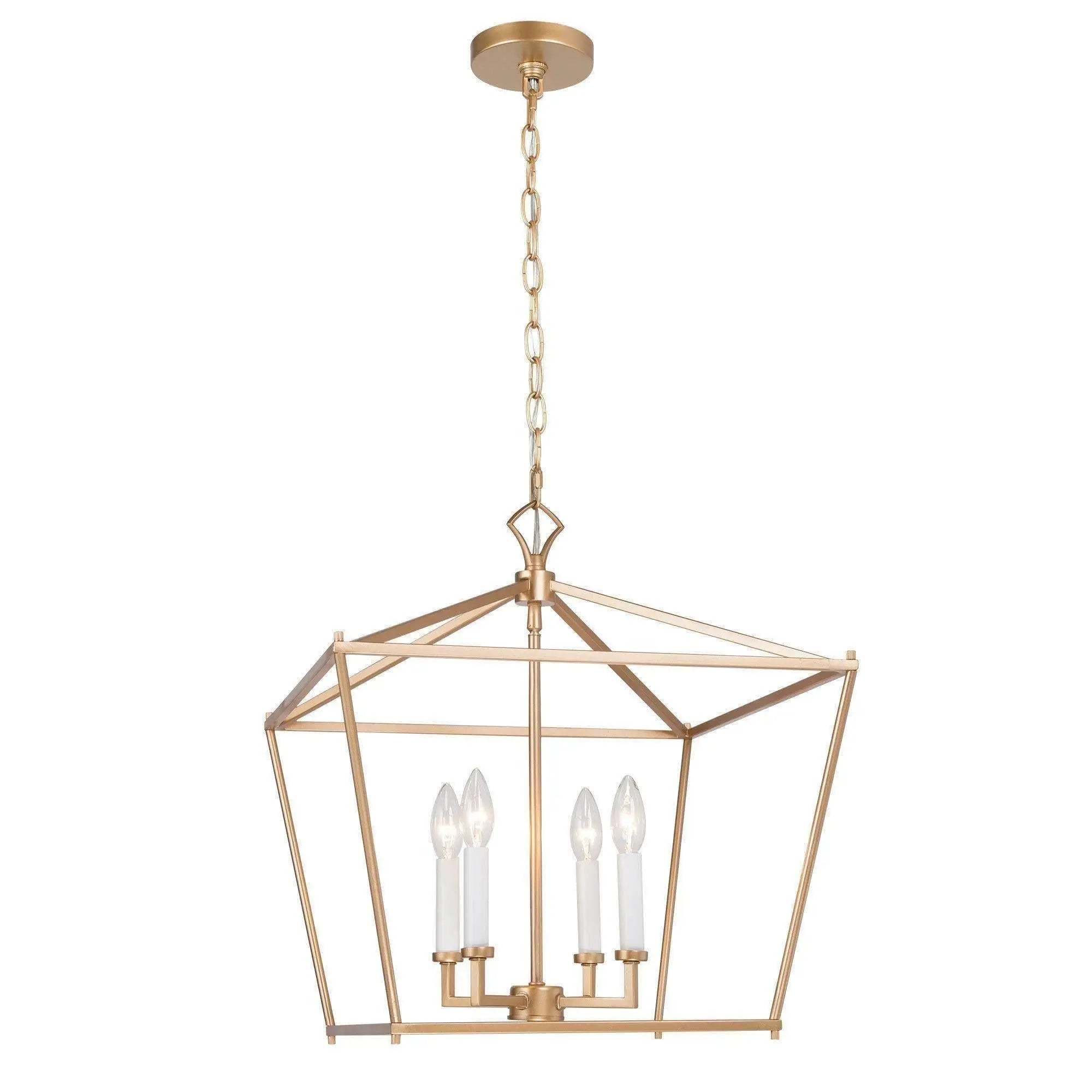 Mizuna 4-Light Small Gold Chandelier