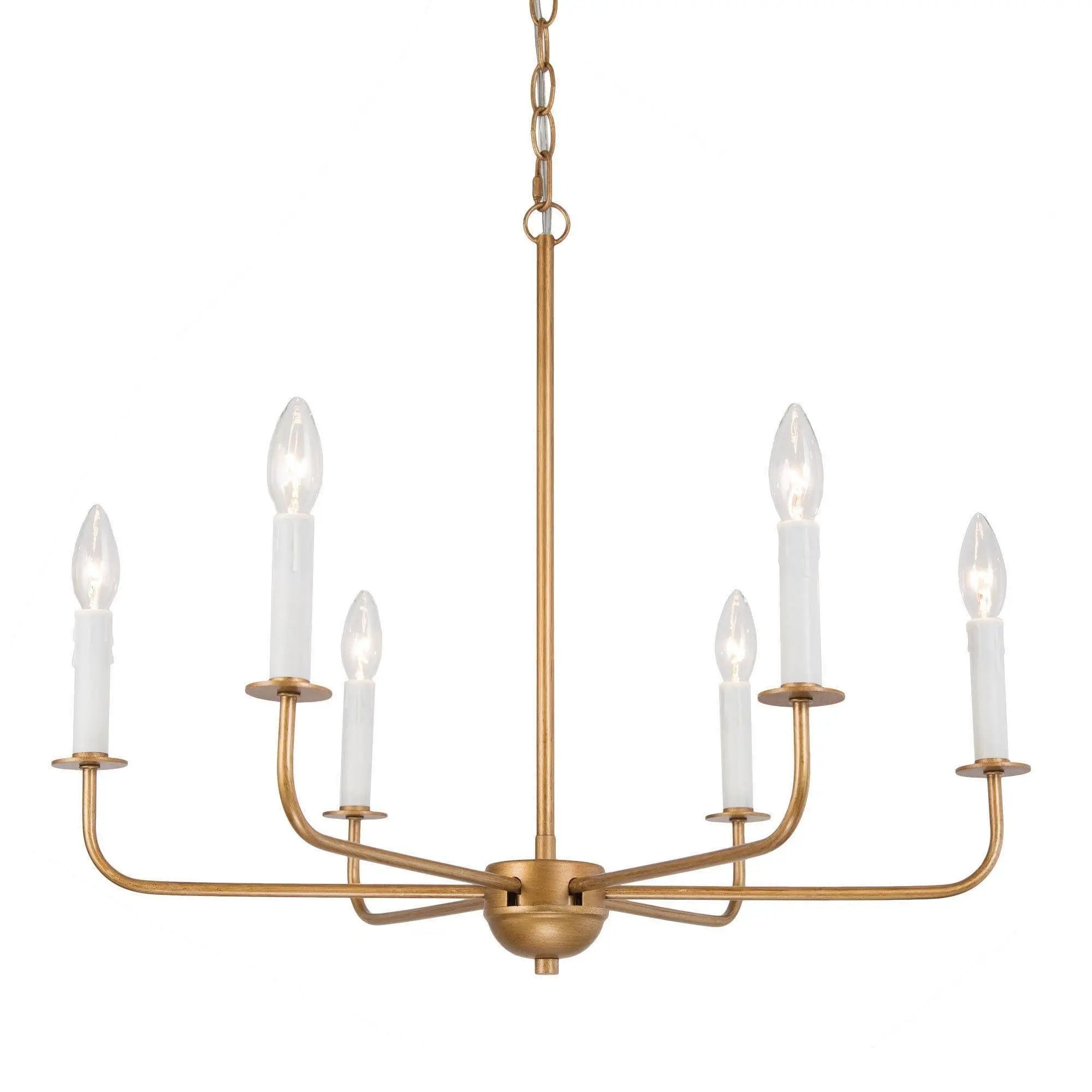 Wiatority 6-Light Medium Gold Chandelier