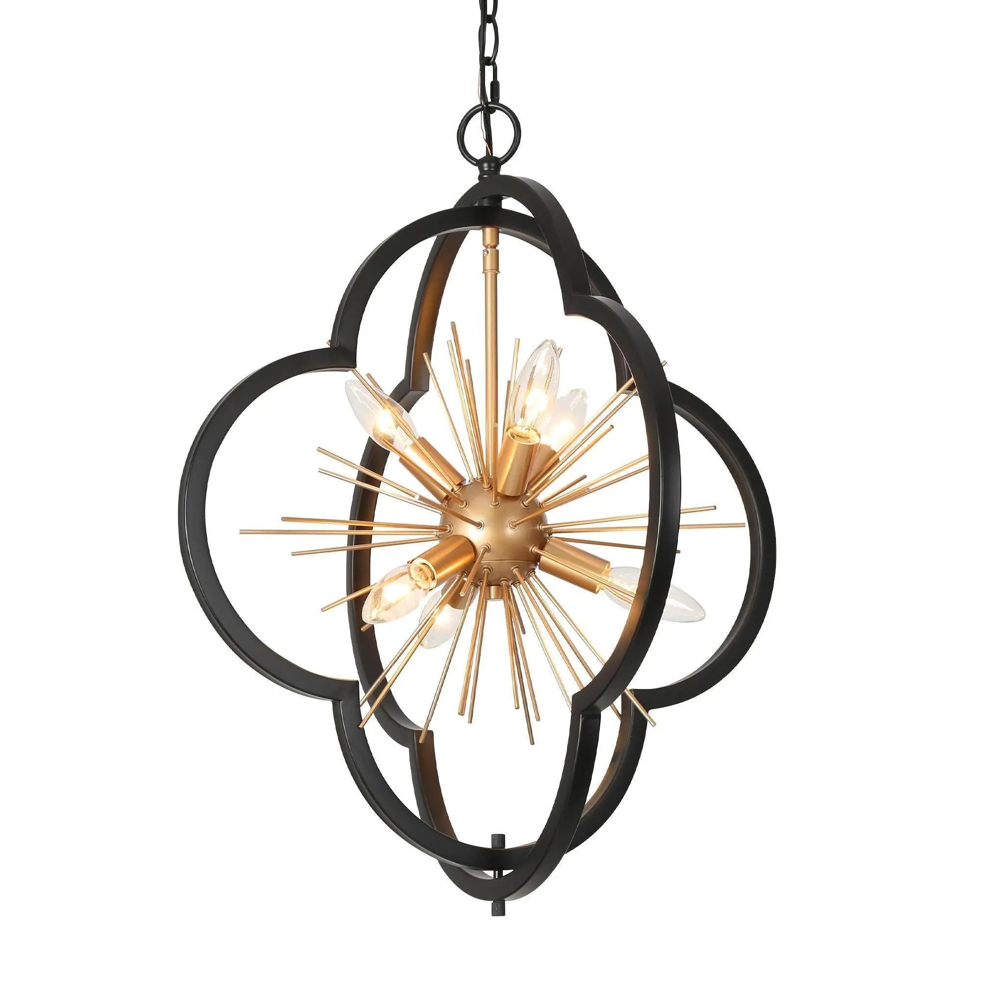 Rorigaph 6-Light Small Black Chandelier