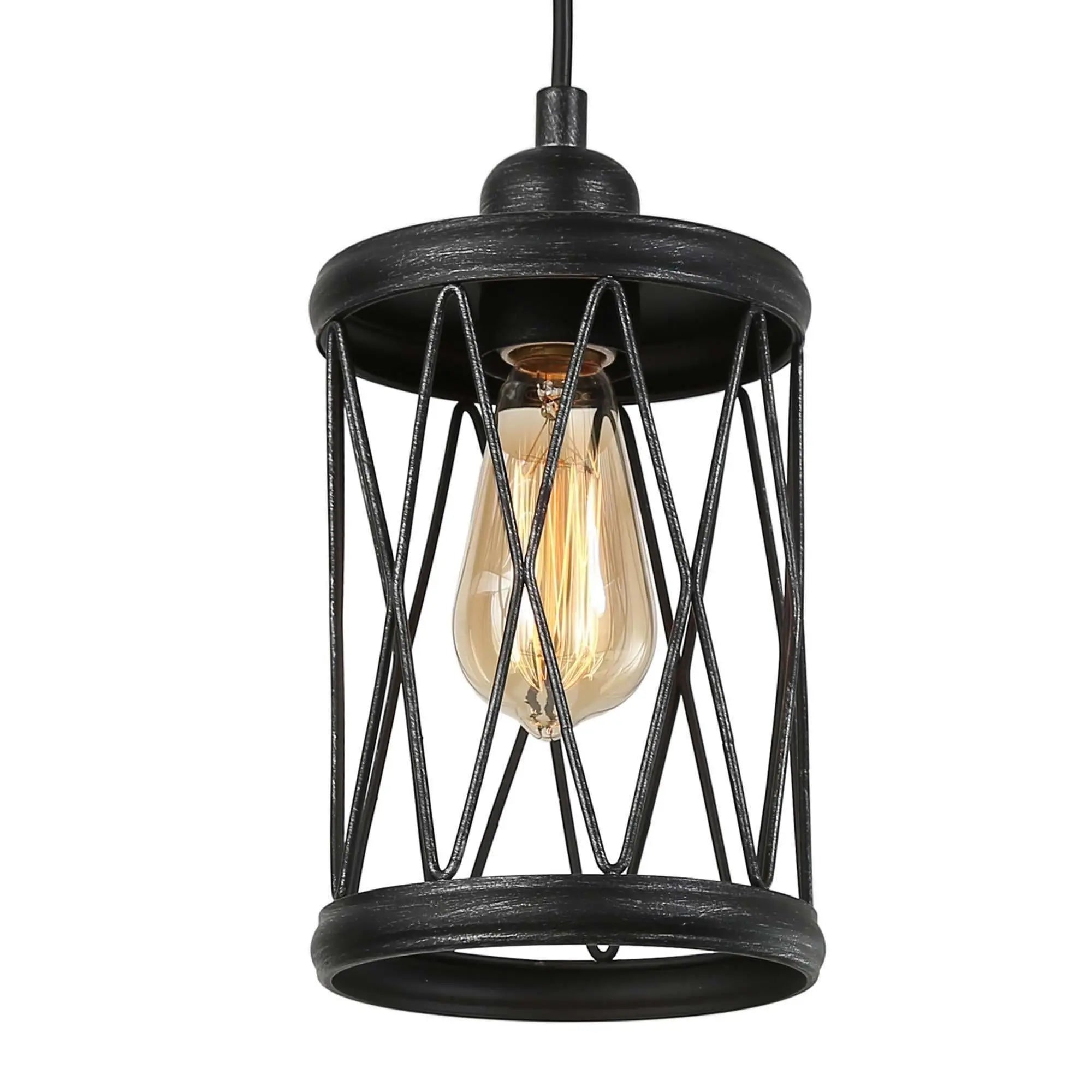 Selenicereus 1-Light Mini Silver Industrial Pendant Light Fixtures
