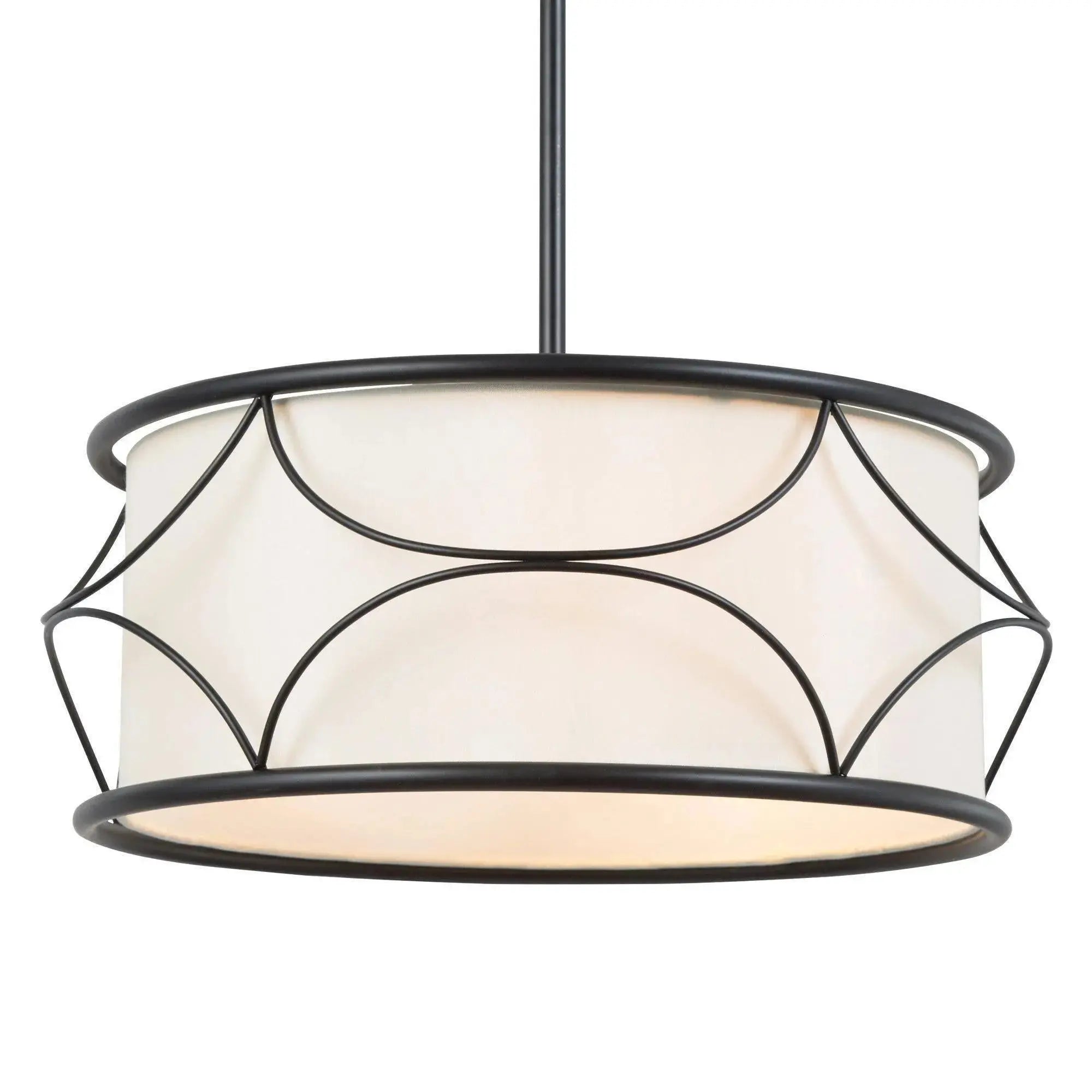 Blissvent 3-Light Small Black Chandelier