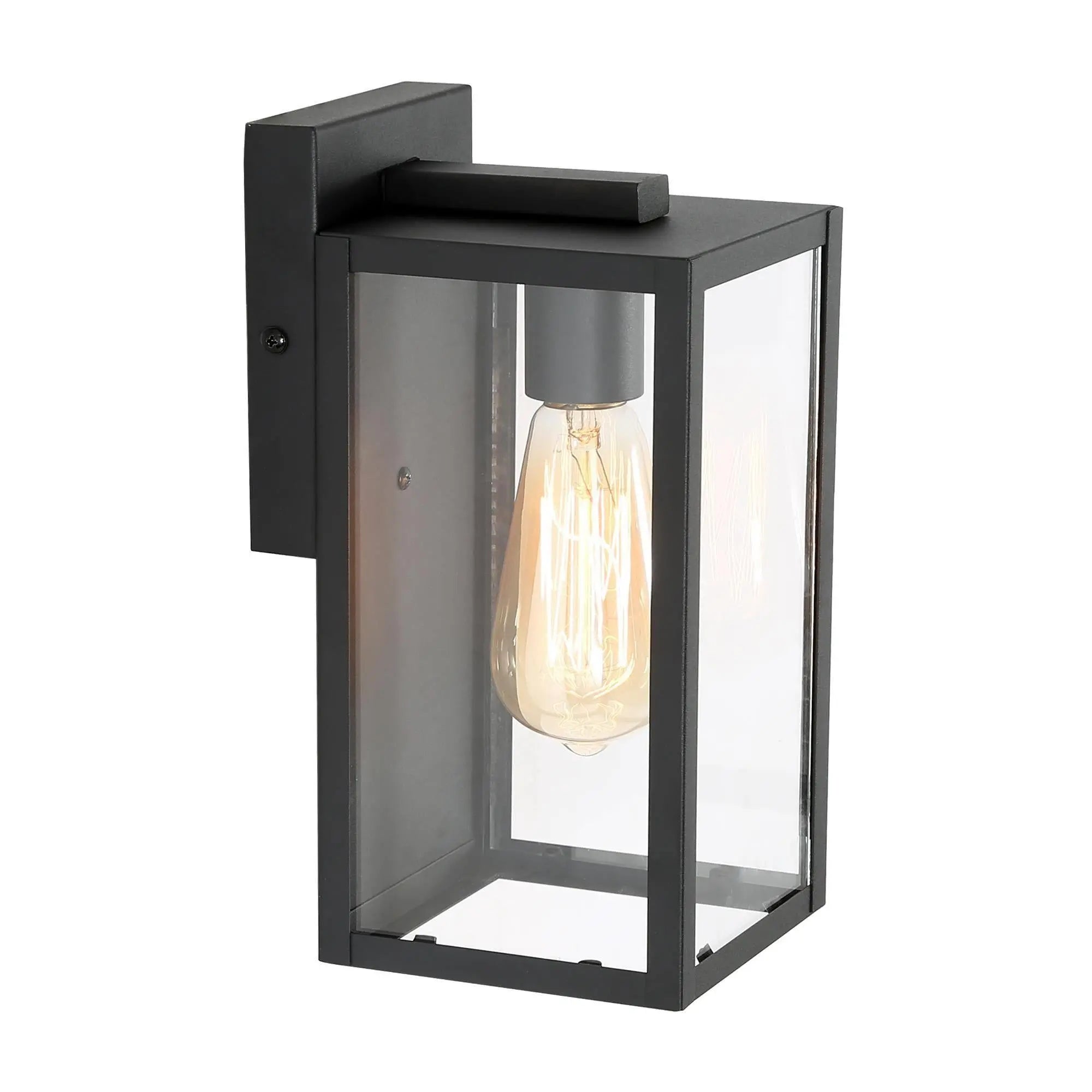 Booth 11"H 1-Light Black Outdoor Wall Light