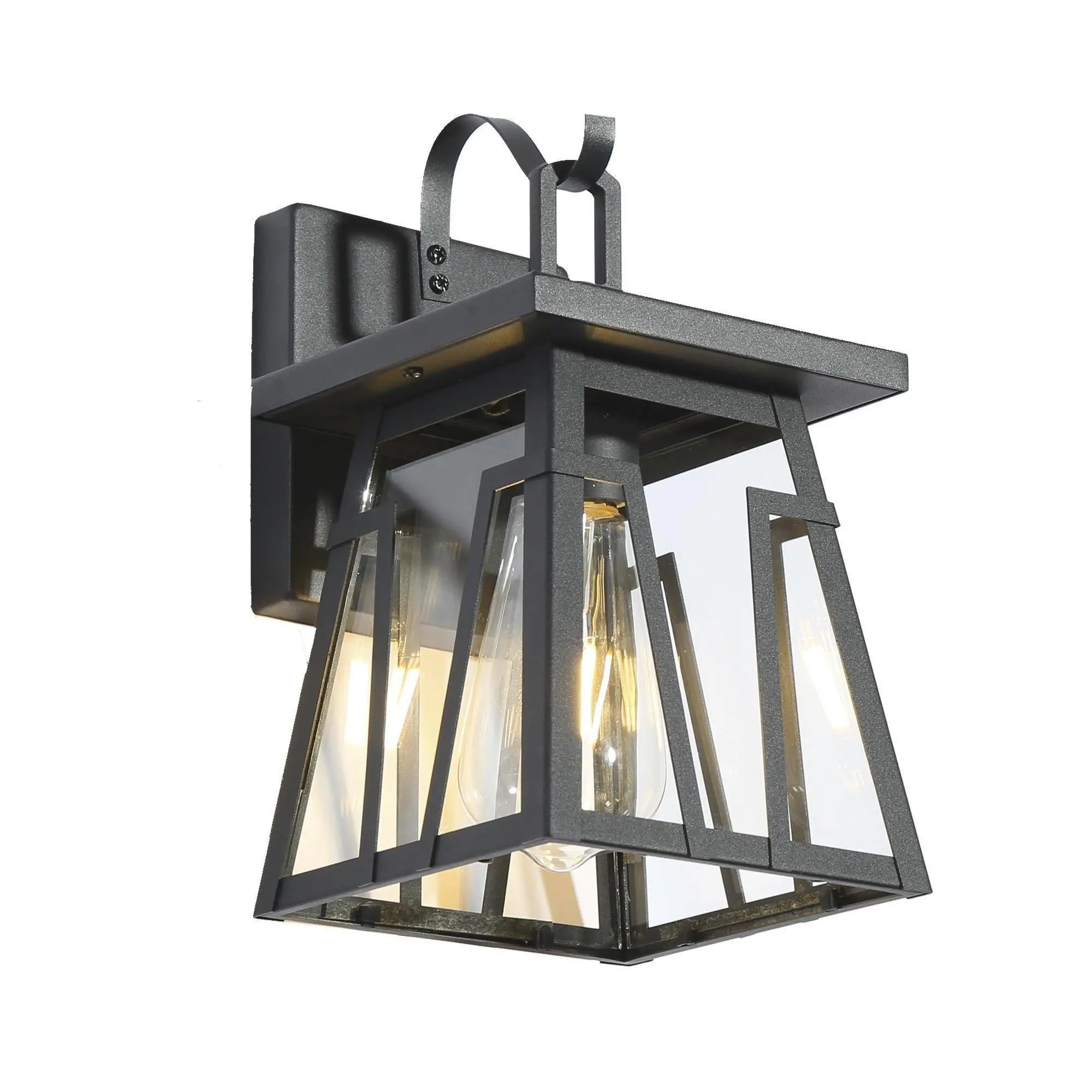 Boris 10.2"H 1-Light Black Outdoor Wall Lantern
