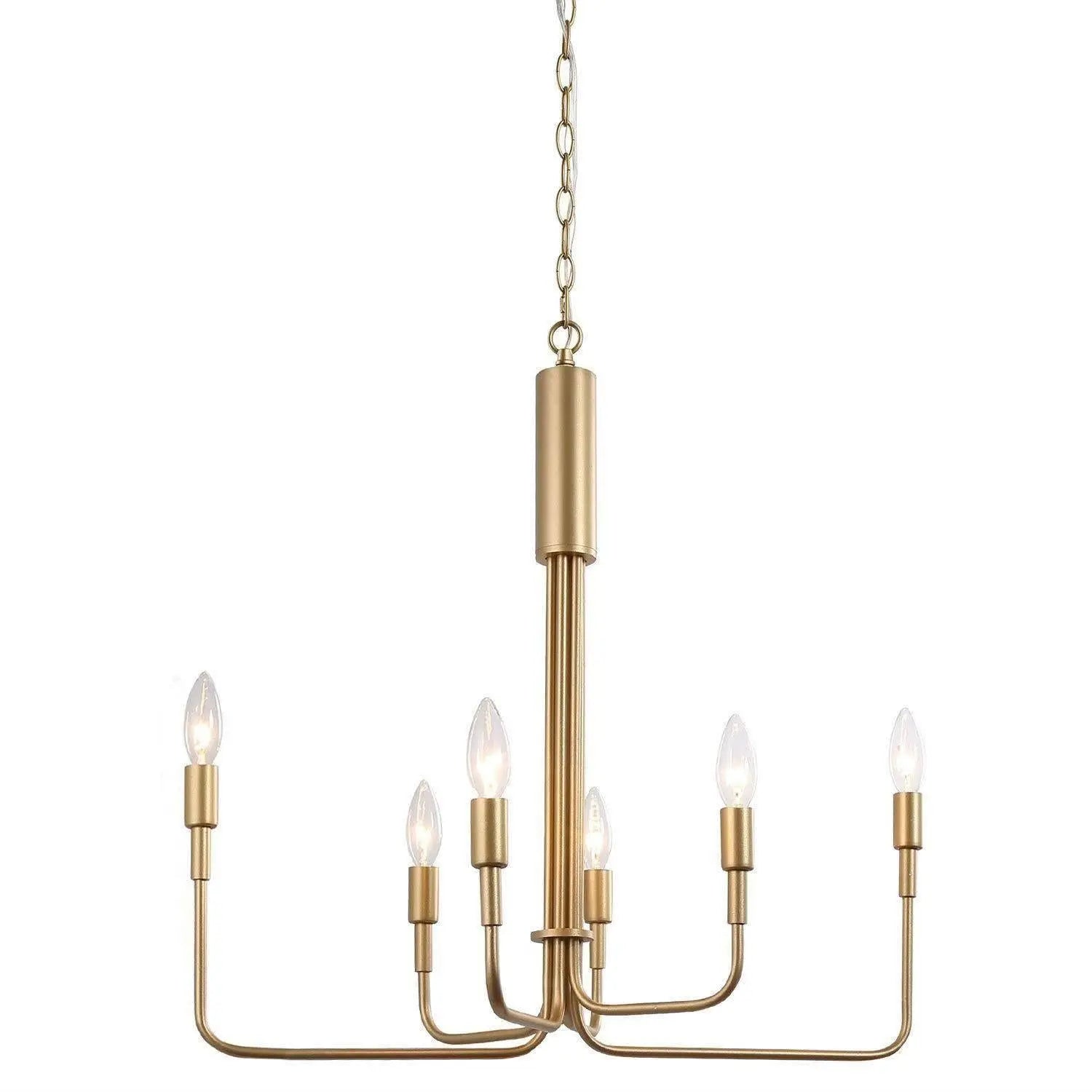 Alisenlusk 6-Light Medium Gold Chandelier