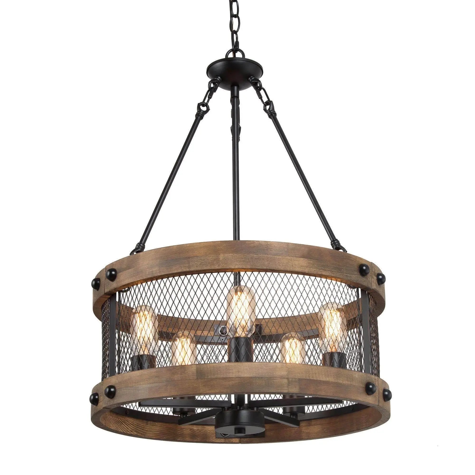 Aerissera 5-Light Small Wood Chandelier