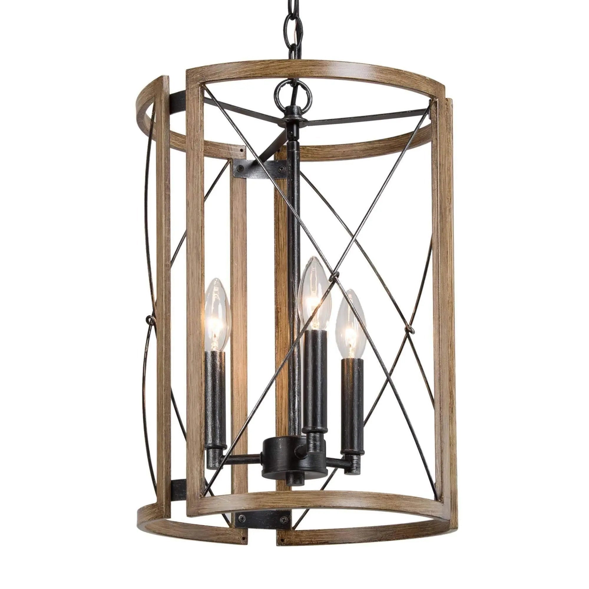 Muffsangh 3-Light Mini Wood Chandelier