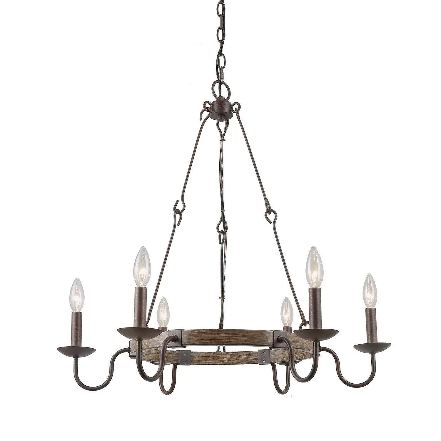 Nancyerzel 6-Light Large Wood Chandelier