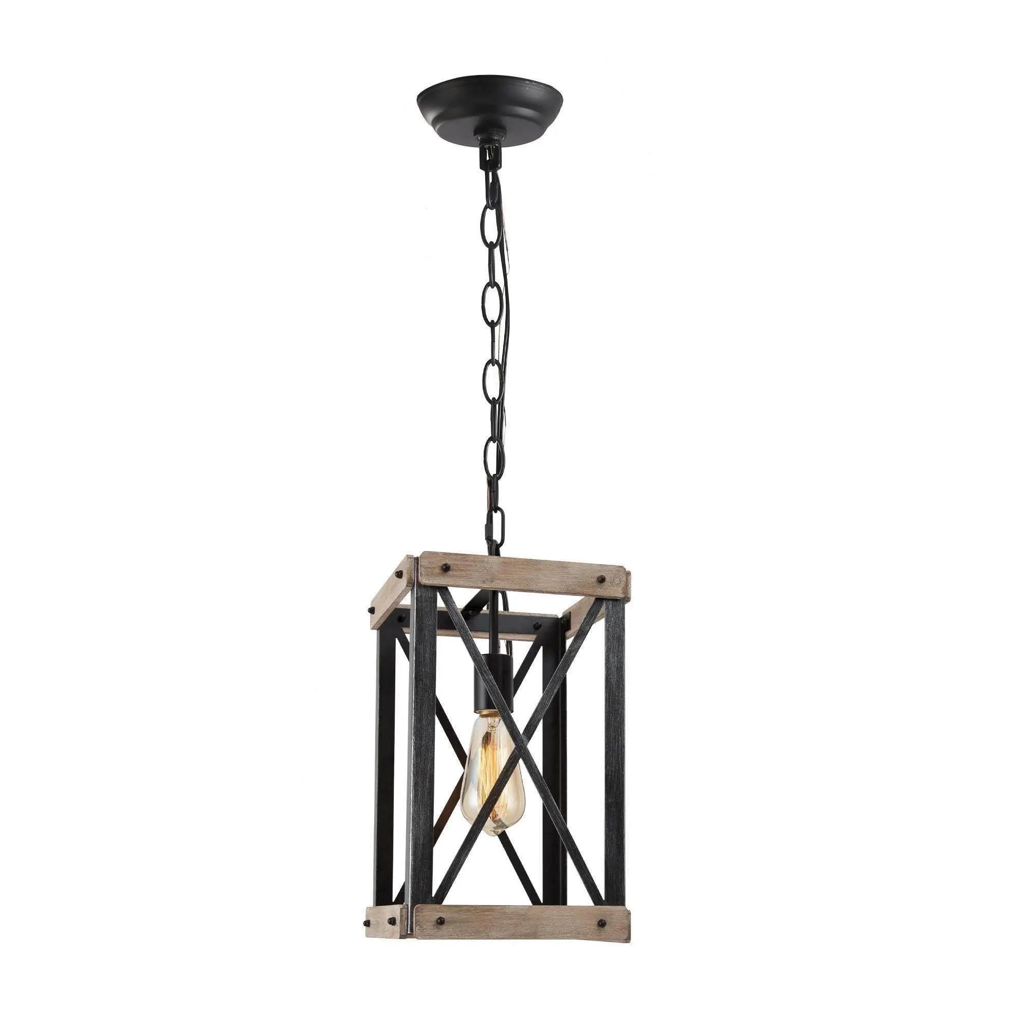 Ceilbanwa 1-Light Mini Black Farmhouse Pendant Light Fixtures
