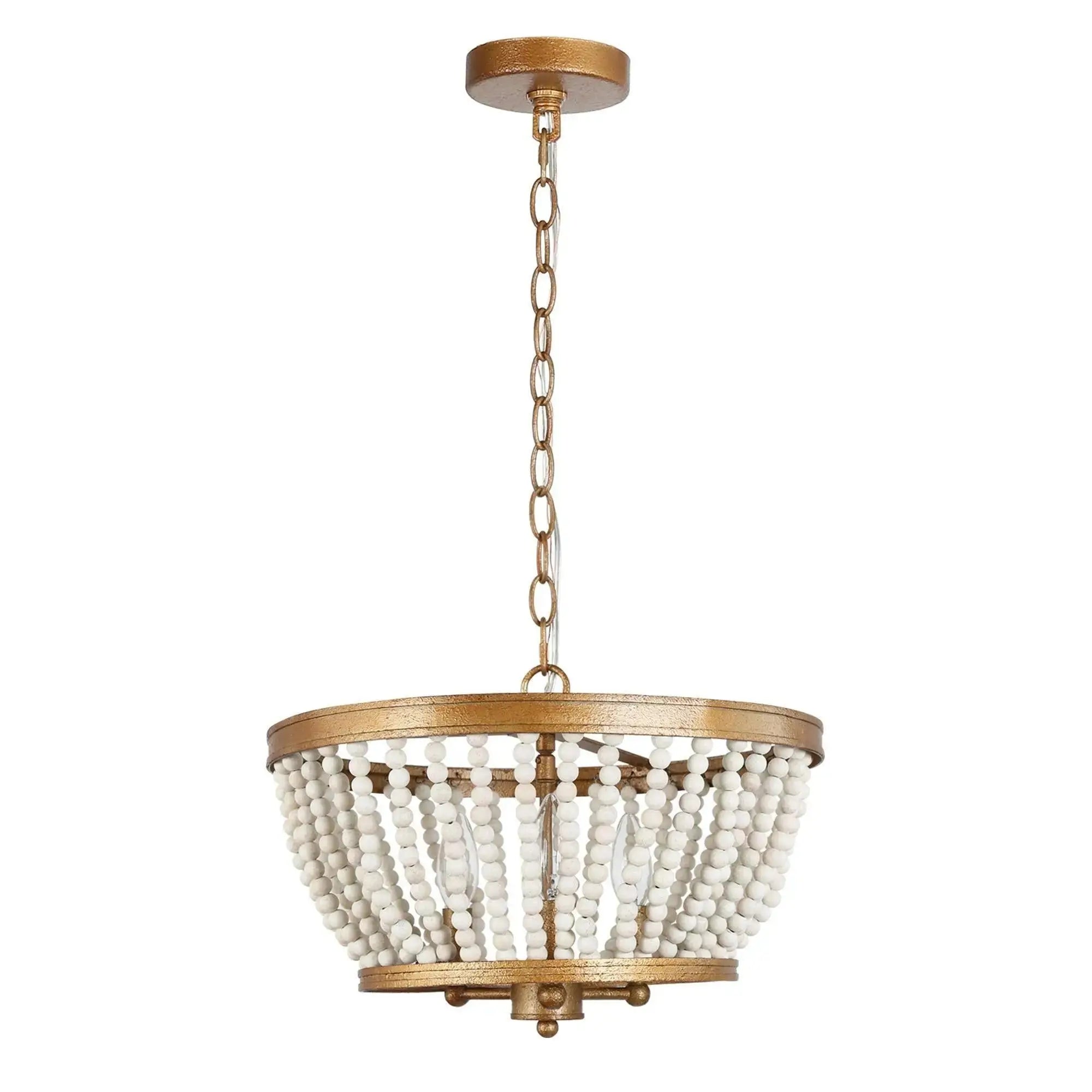 Cassandralic 3-Light Small Gold Chandelier