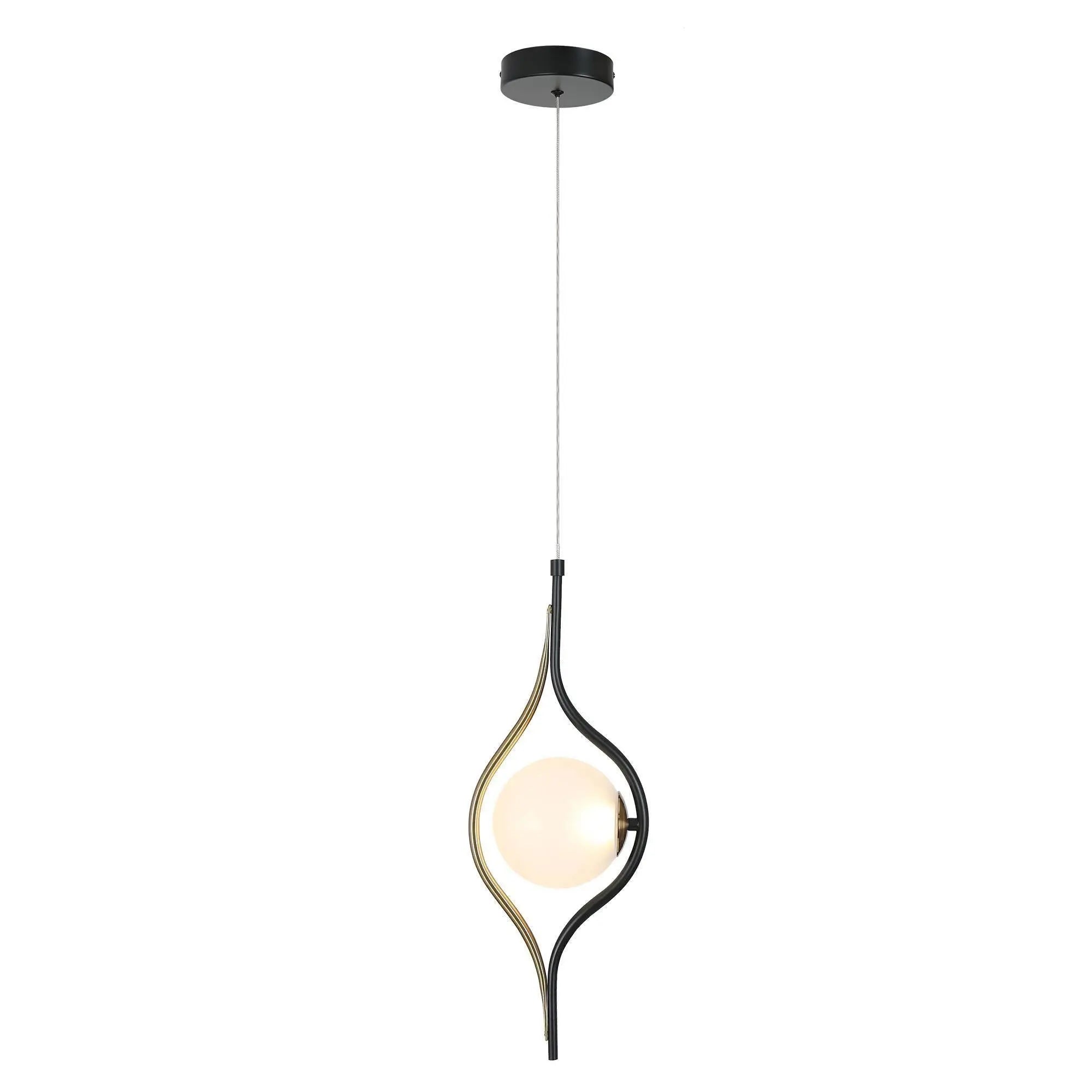 Betonicifolia 1-Light Mini Black LED Modern Pendant Light Fixtures