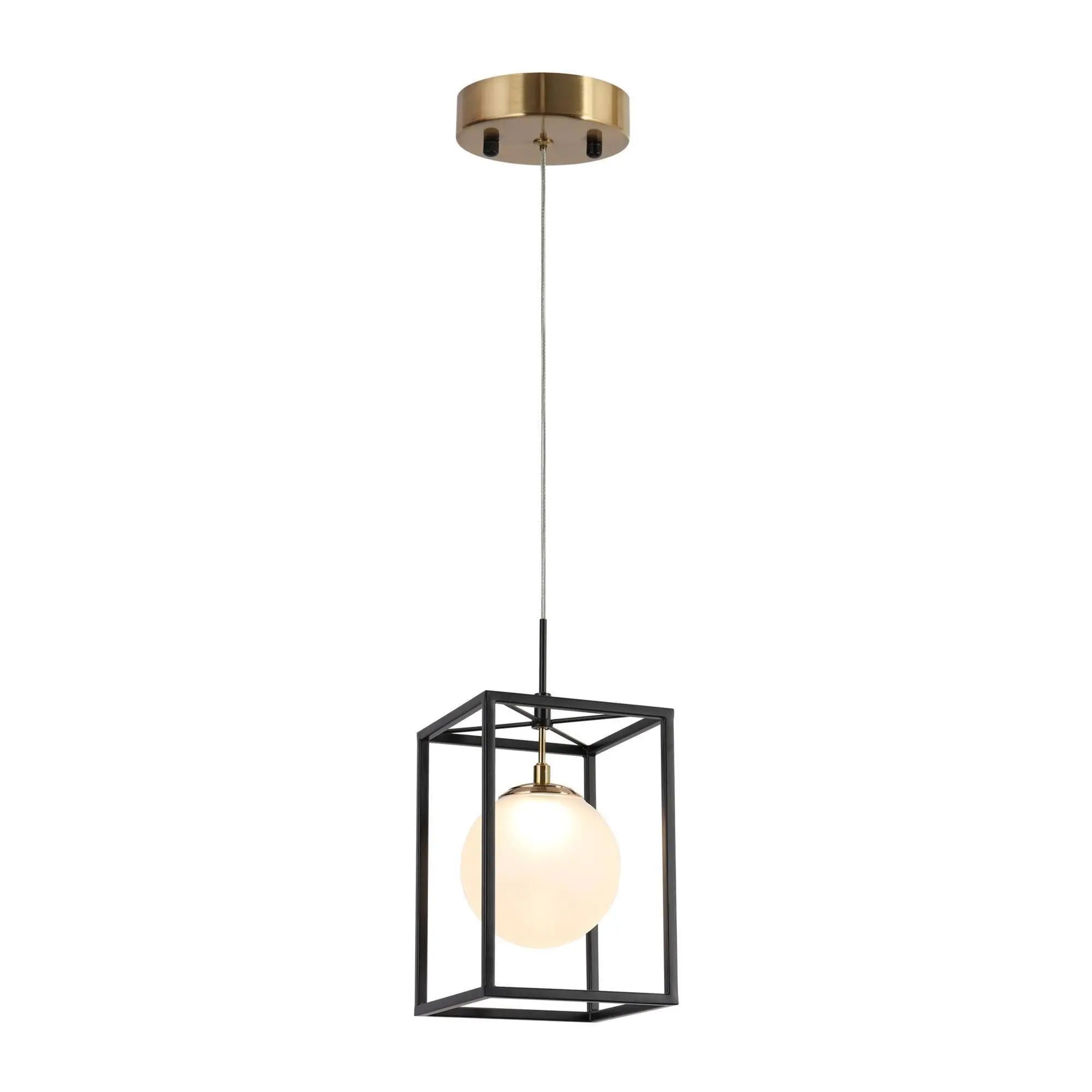 Betonicifolia 1-Light Mini Black LED Modern Pendant Light Fixtures