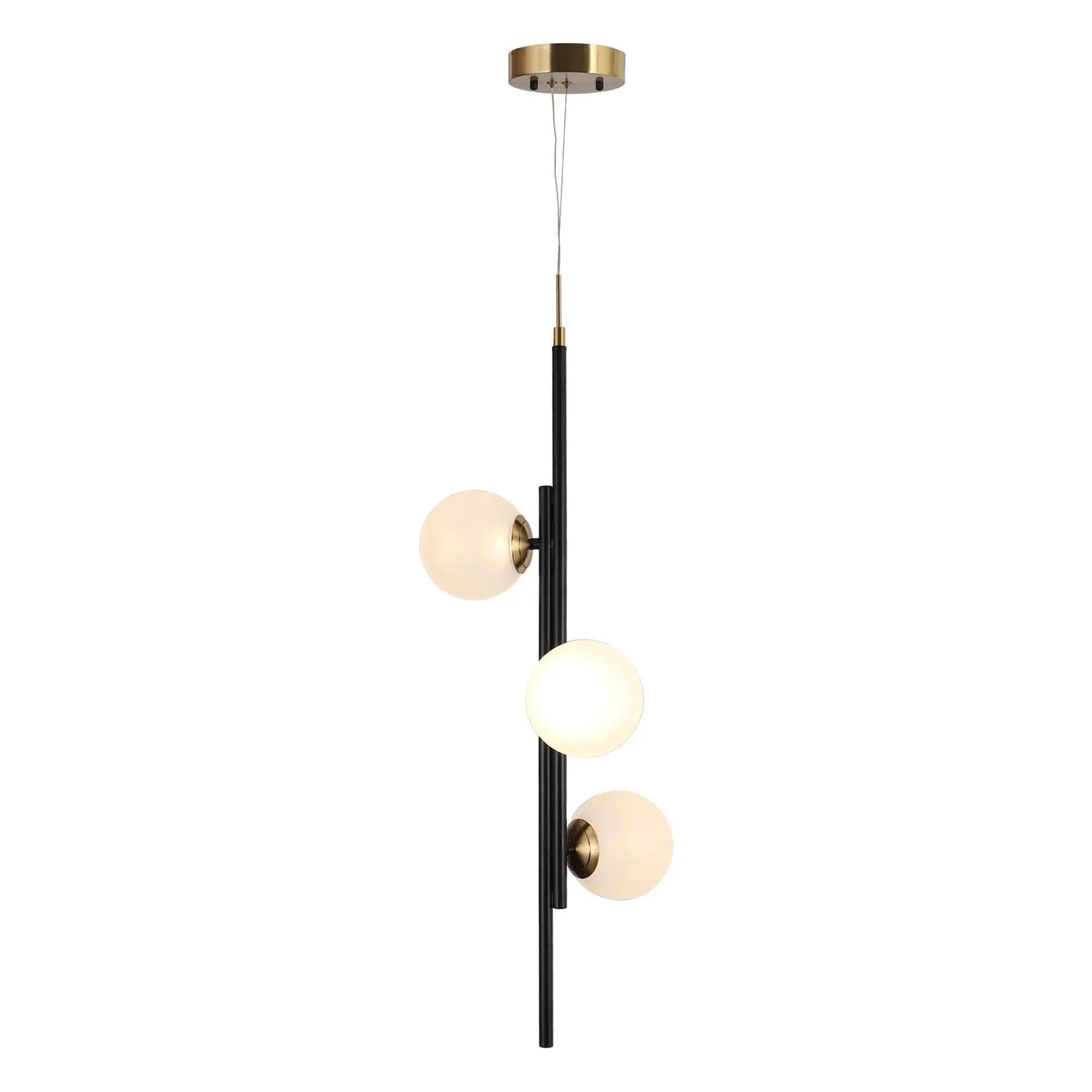 Betonicifolia 3-Light Mini Black LED Chandelier
