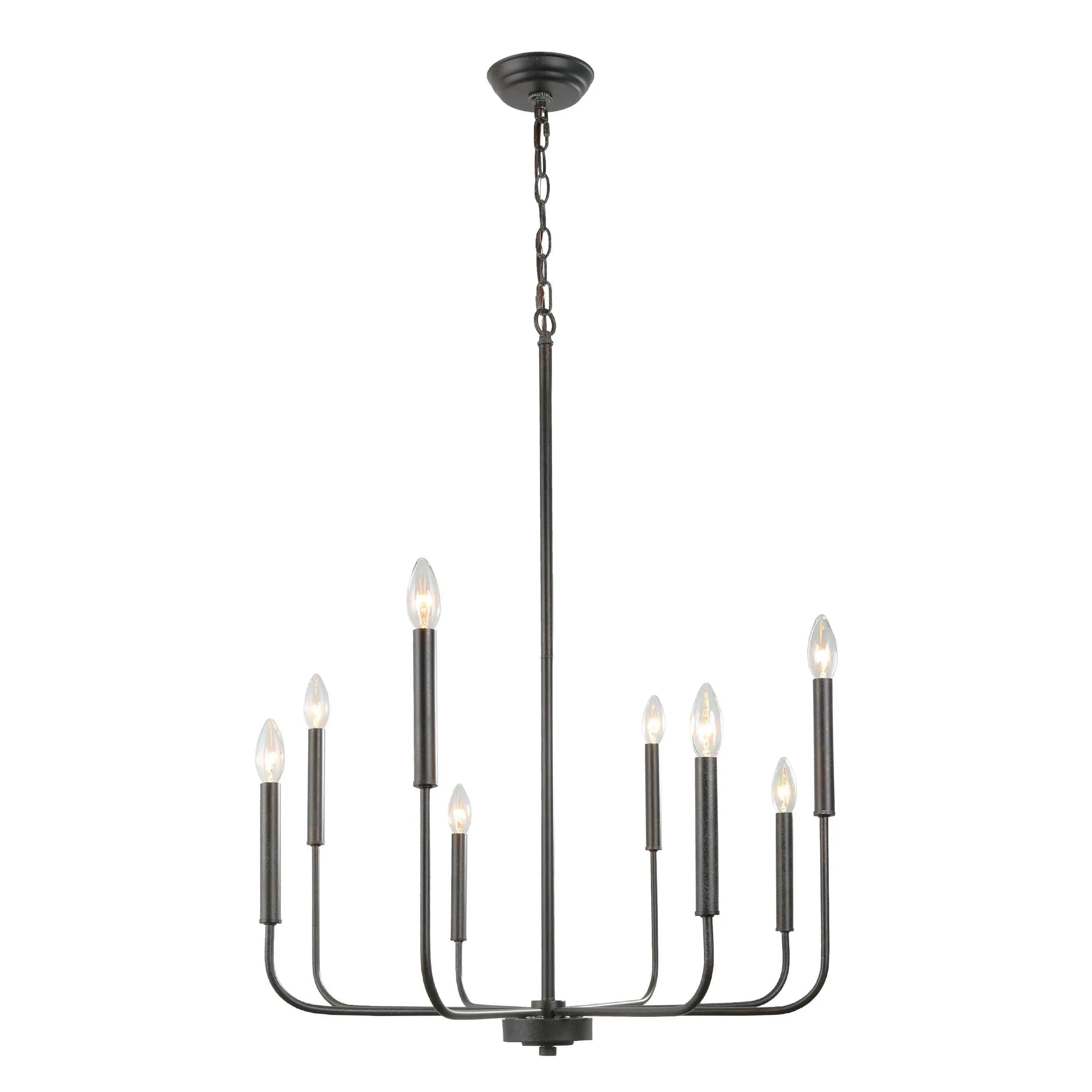 Askrlessi 8-Light Large Bronze Chandelier