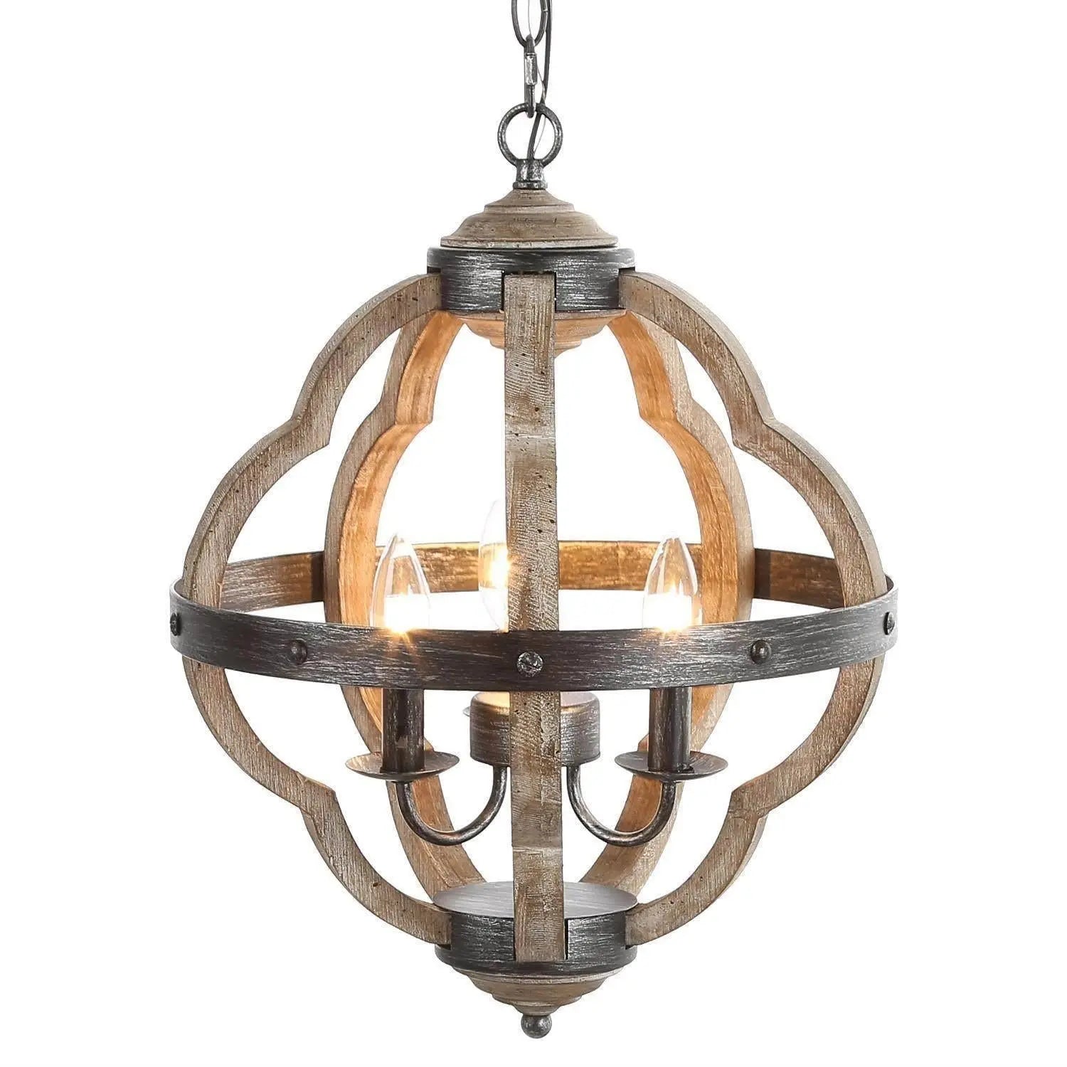 Mablicabi 3-Light Small Wood Chandelier