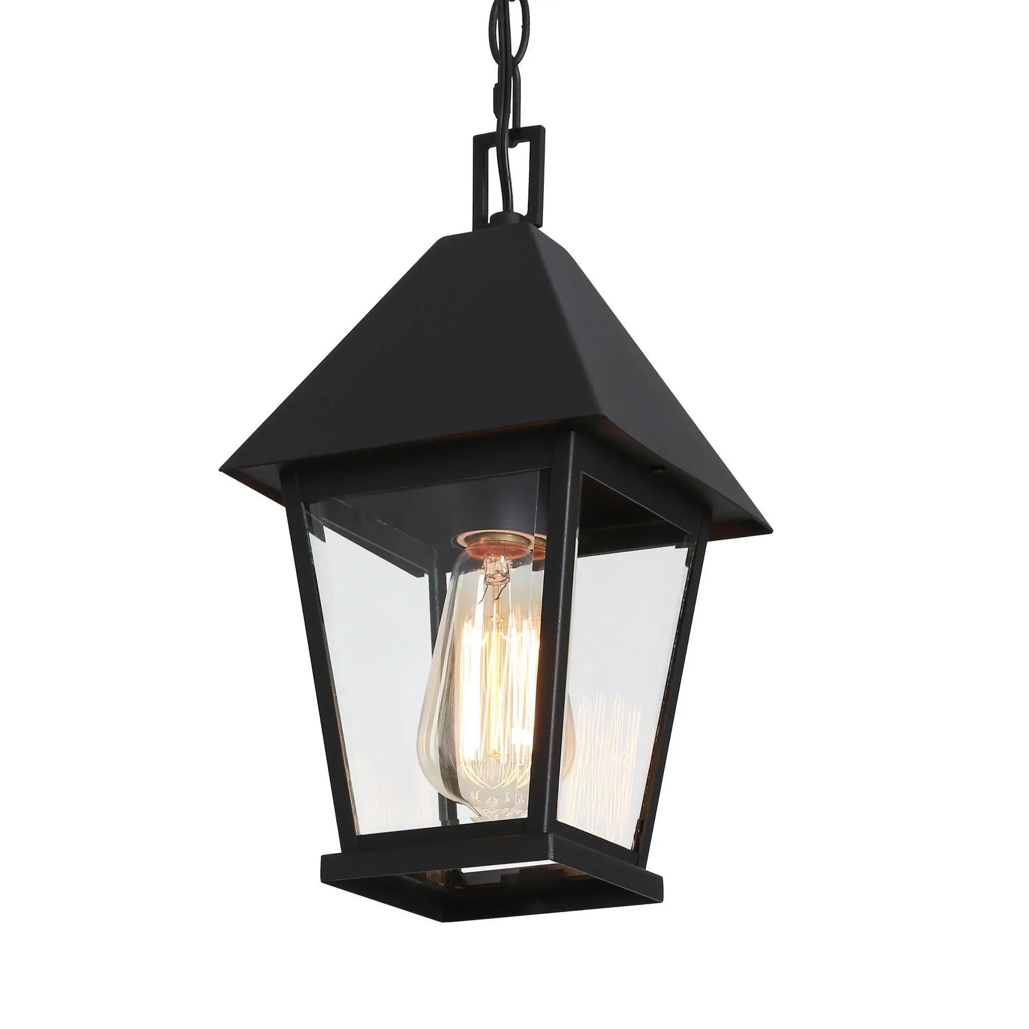 Shelijars 1-Light Mini Black Outdoor Pendant Light
