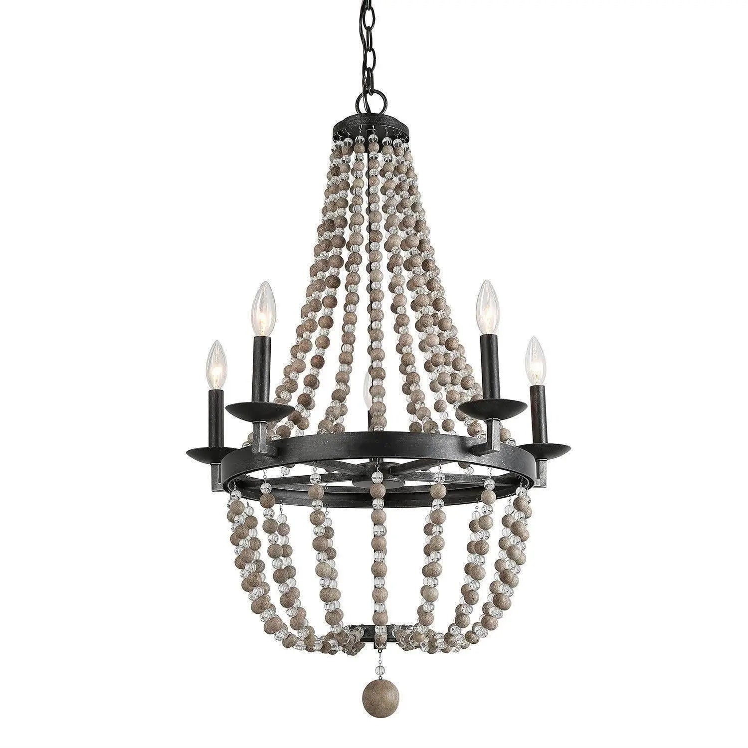 Kaffir 6-Light Medium Black Chandelier