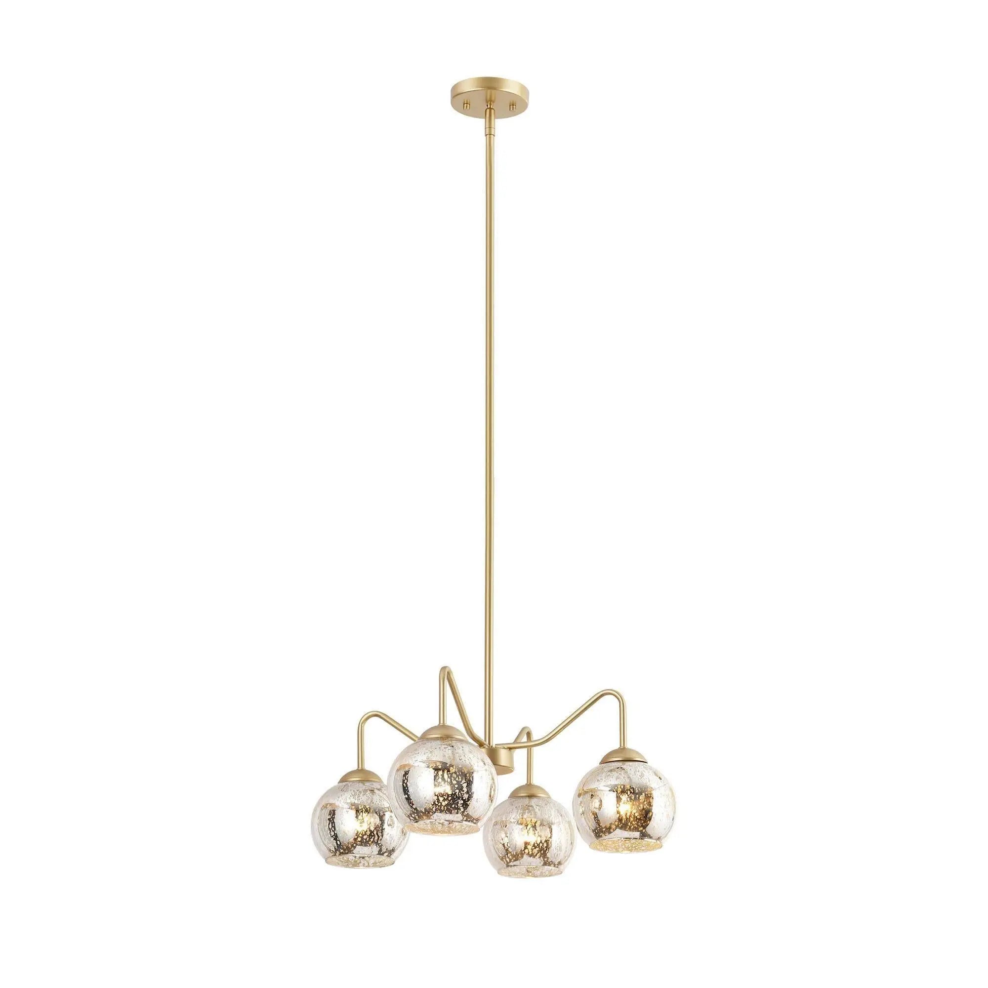 Demhuiwo 4-Light Small Gold Chandelier