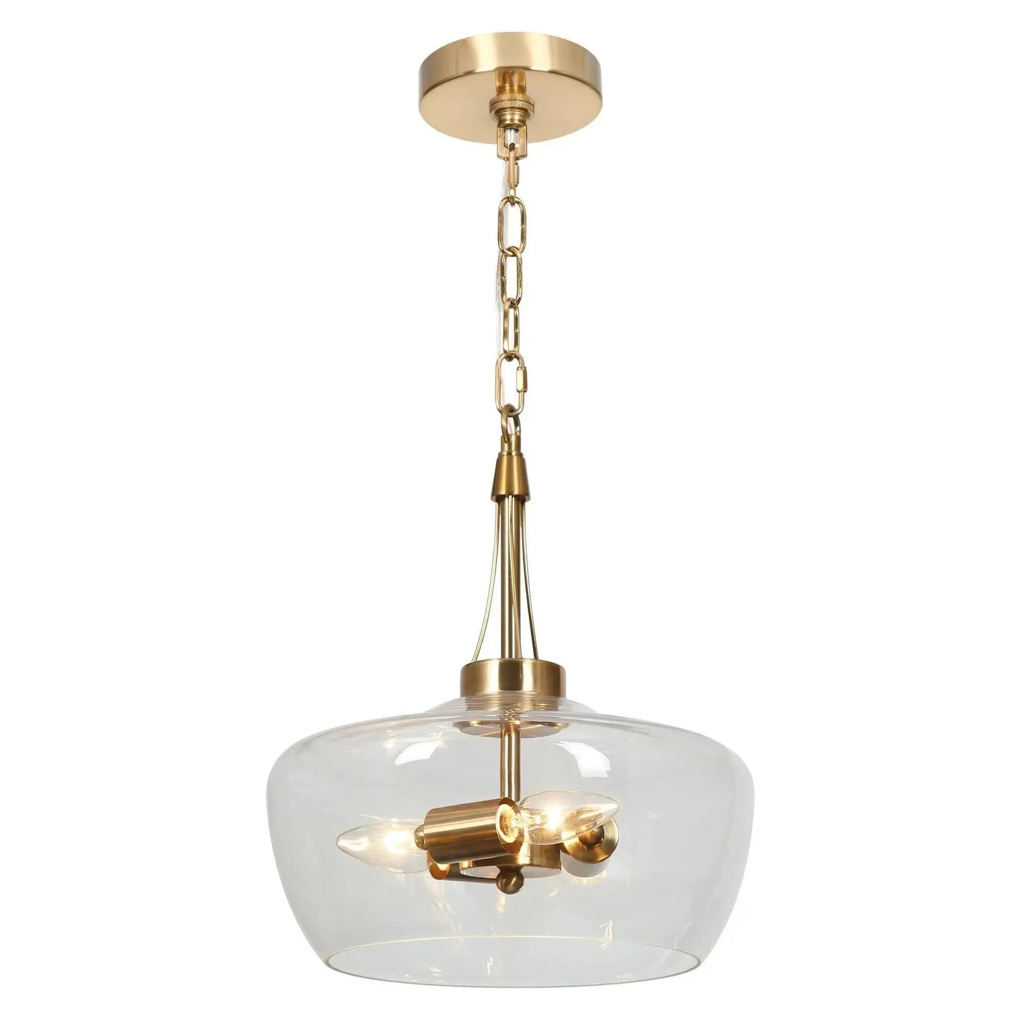 Dendrocnide 3-Light Mini Brass Chandelier