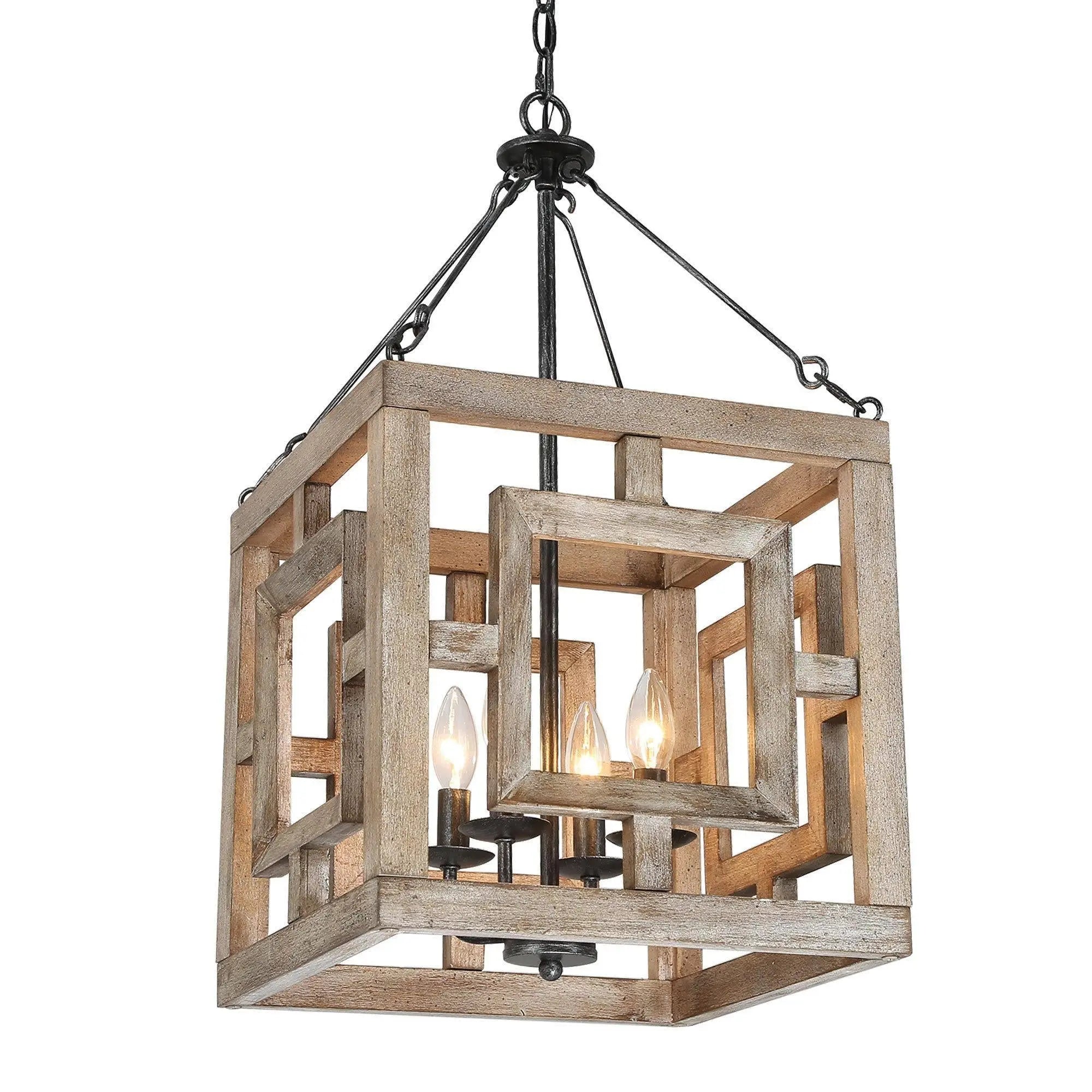 Ferdinand 4-Light Mini Wood Chandelier