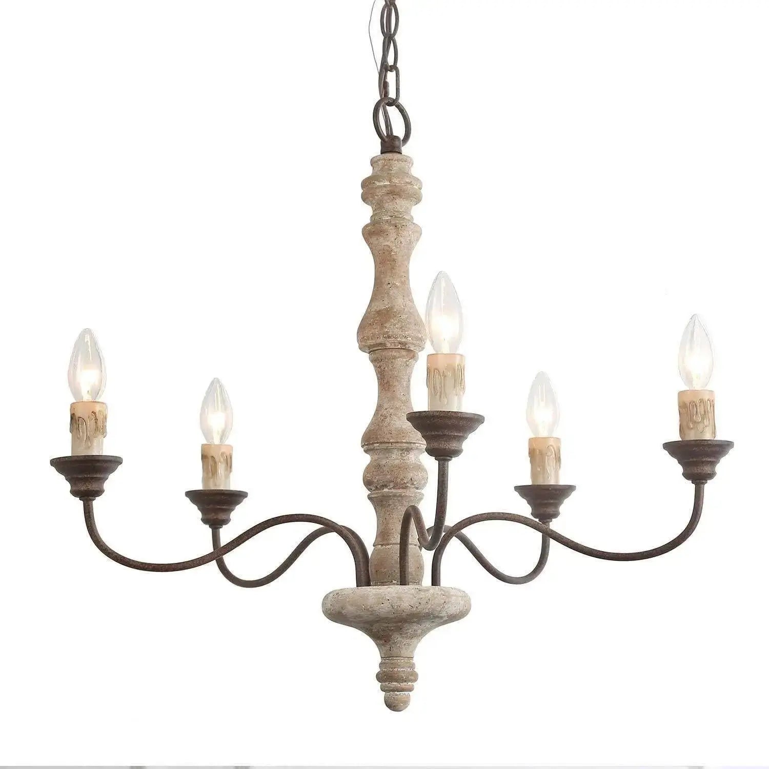 Penetrar 5-Light Medium Wood Chandelier