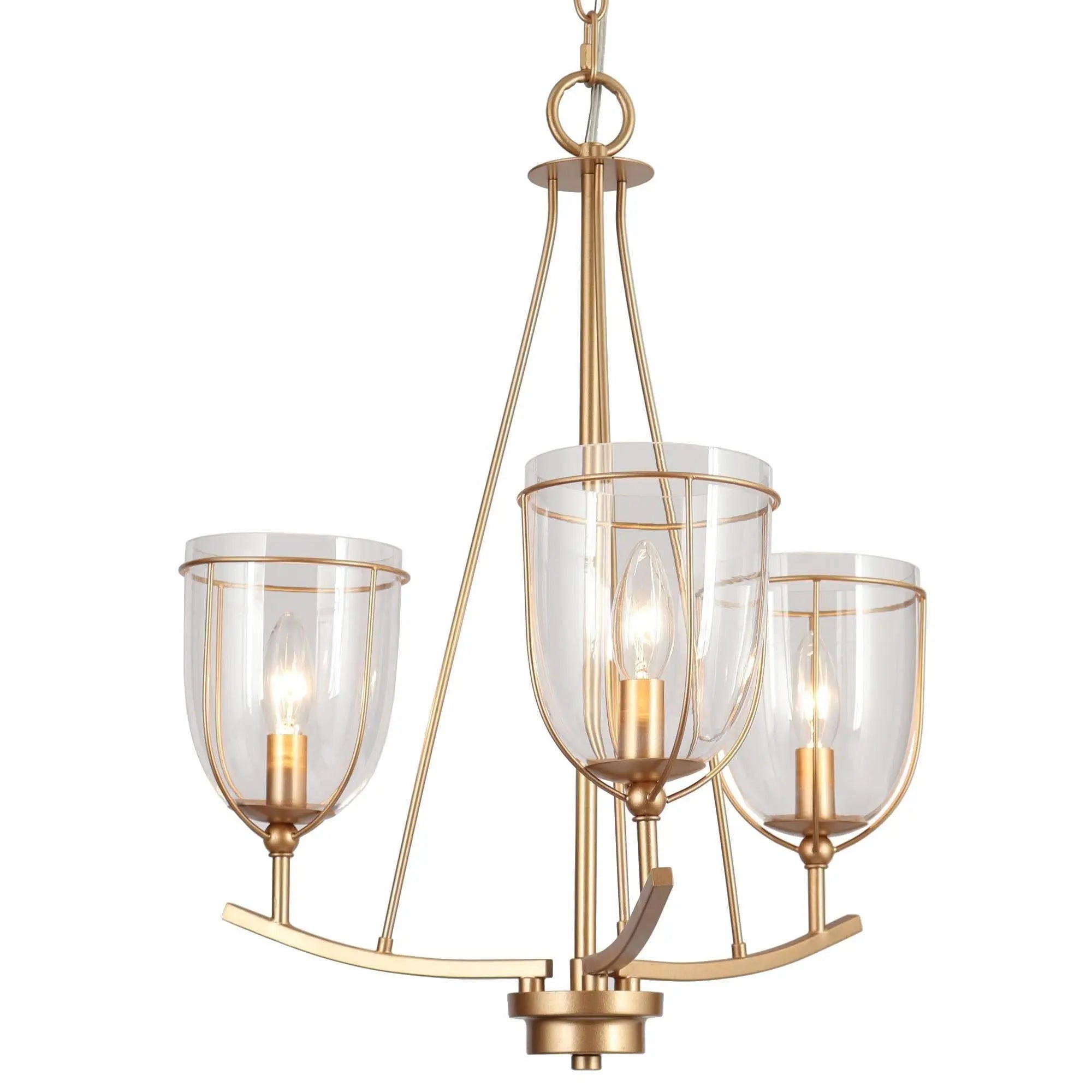 Douglas 3-Light Small Gold Chandelier