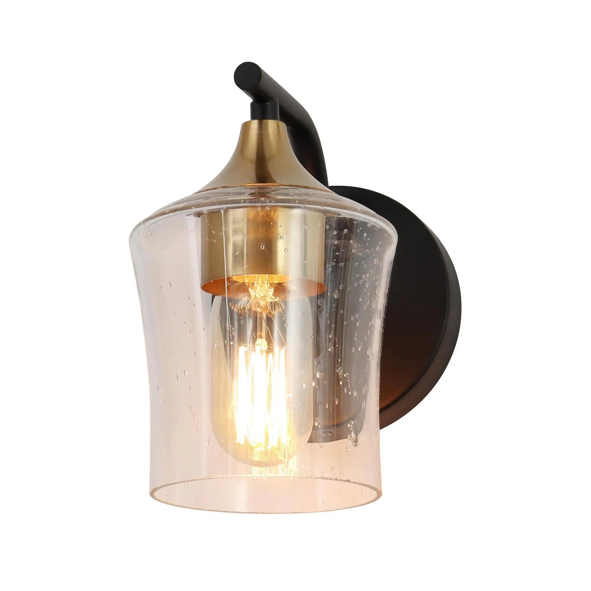 Druggiming 1-Light Black and Gold Vanity Light