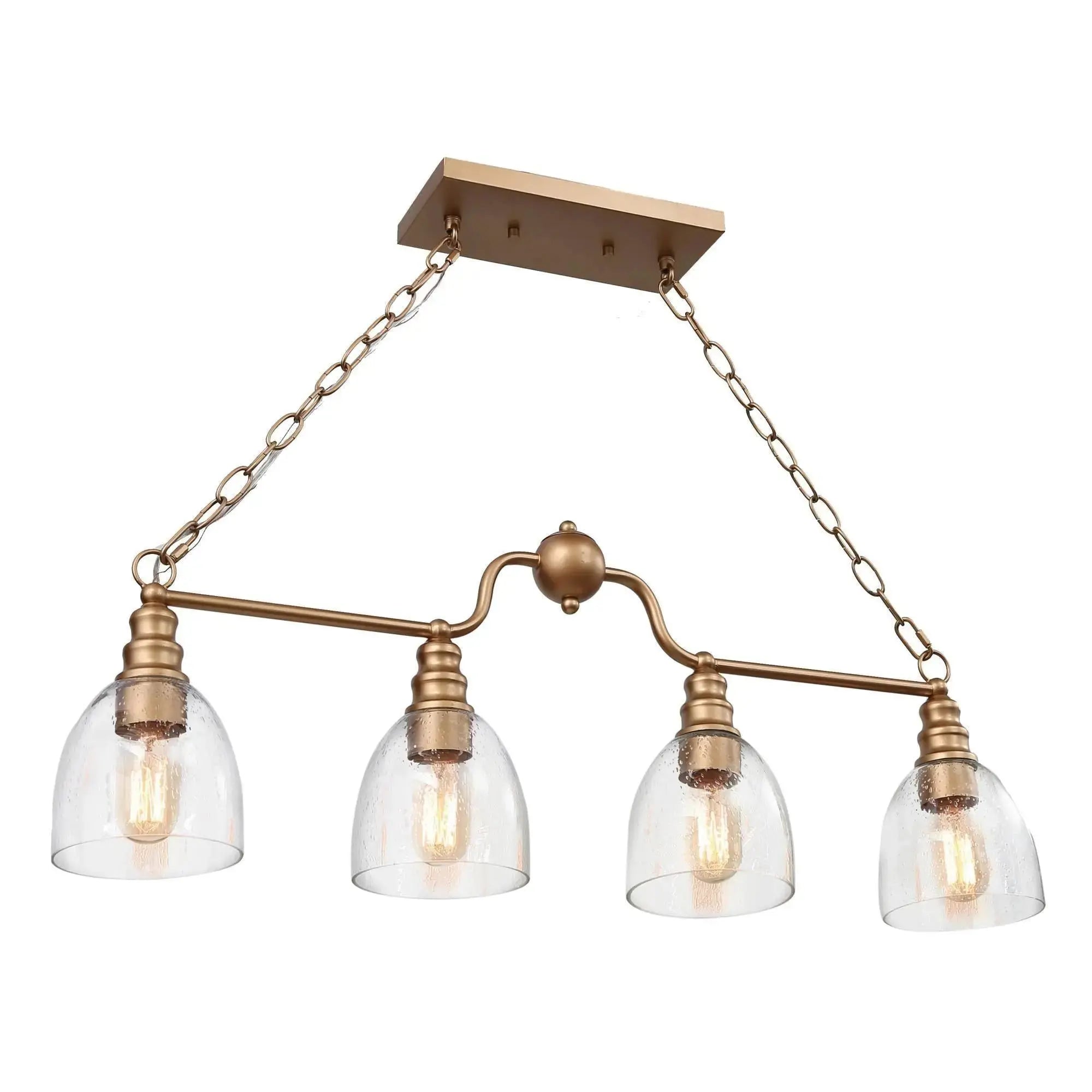 Dstrone 4-Light 32-in Gold Modern Linear Kitchen Island Light