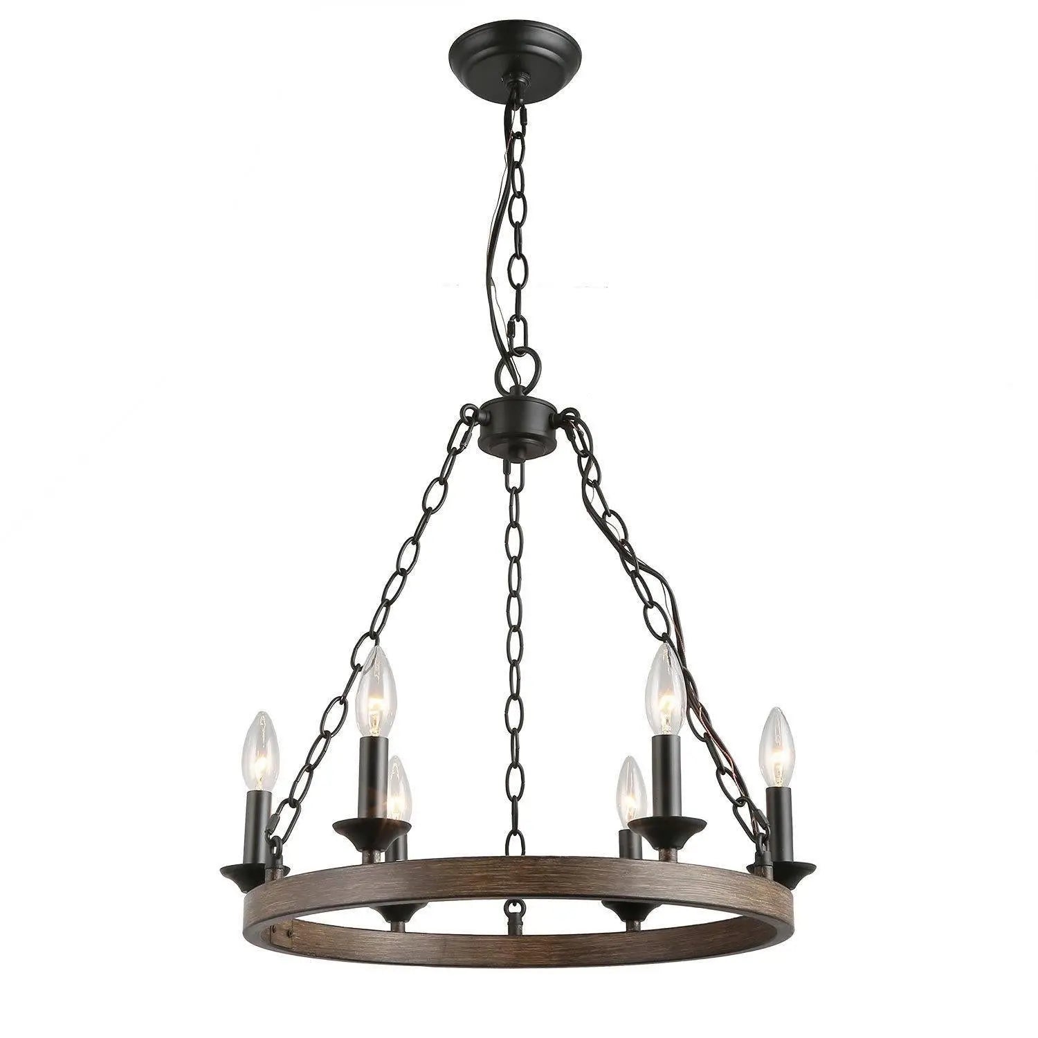 Stebrigic 6-Light Small Black Chandelier