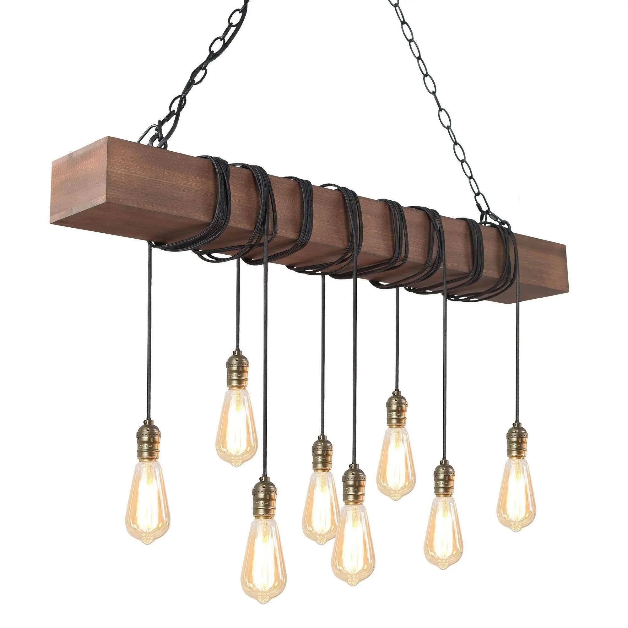 Fulgoroso 8-Light Oversized Wood Chandelier