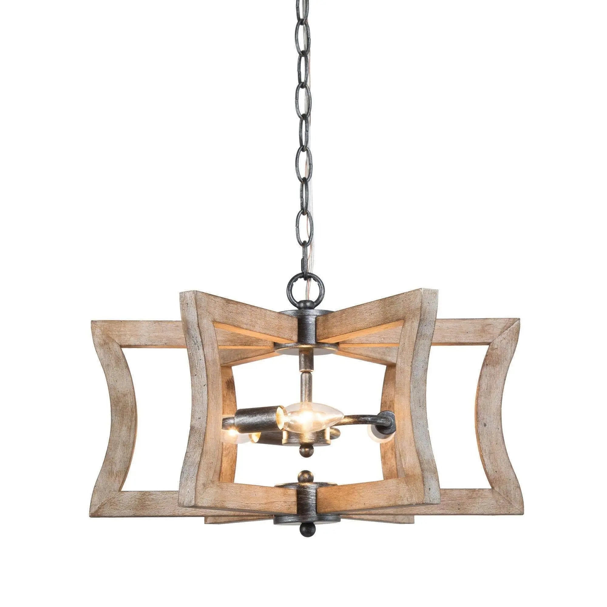 Moracullars 3-Light Small Wood Chandelier