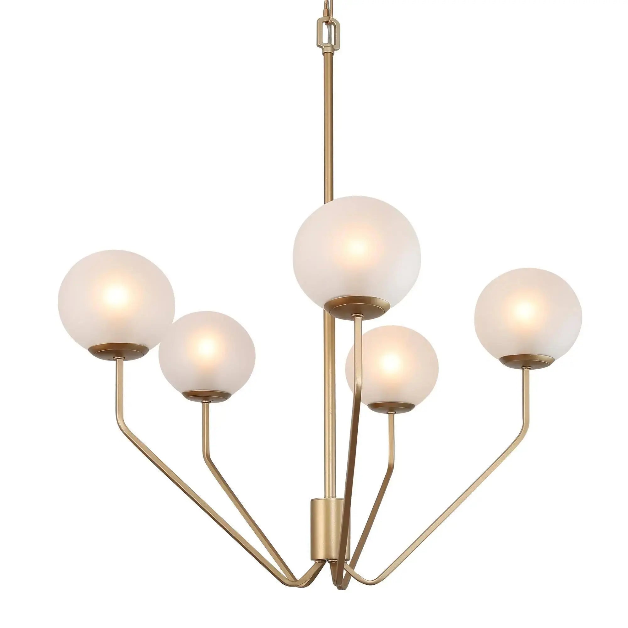 Eukolon 5-Light Large Gold Chandelier