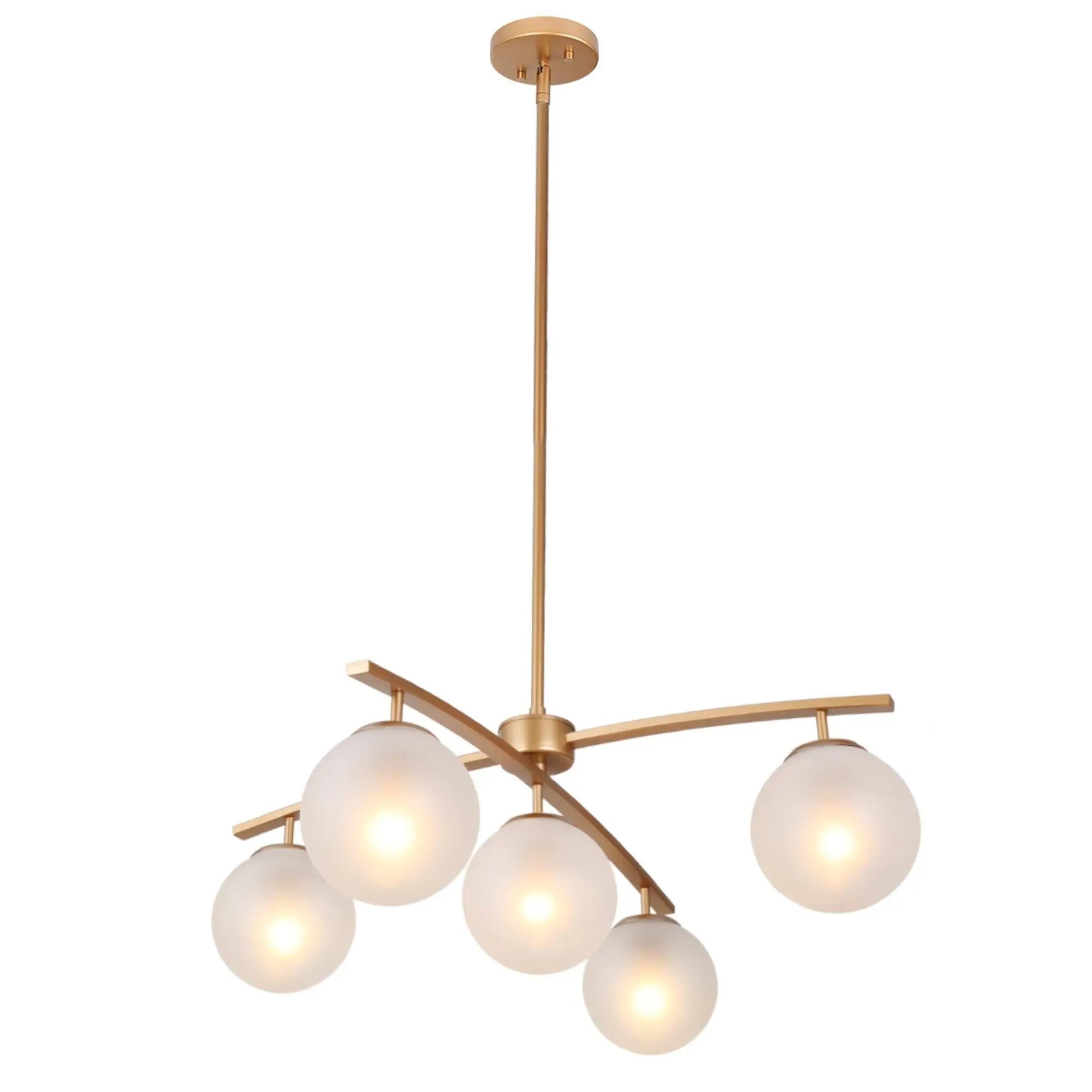 Vegauder 5-Light Large Gold Chandelier