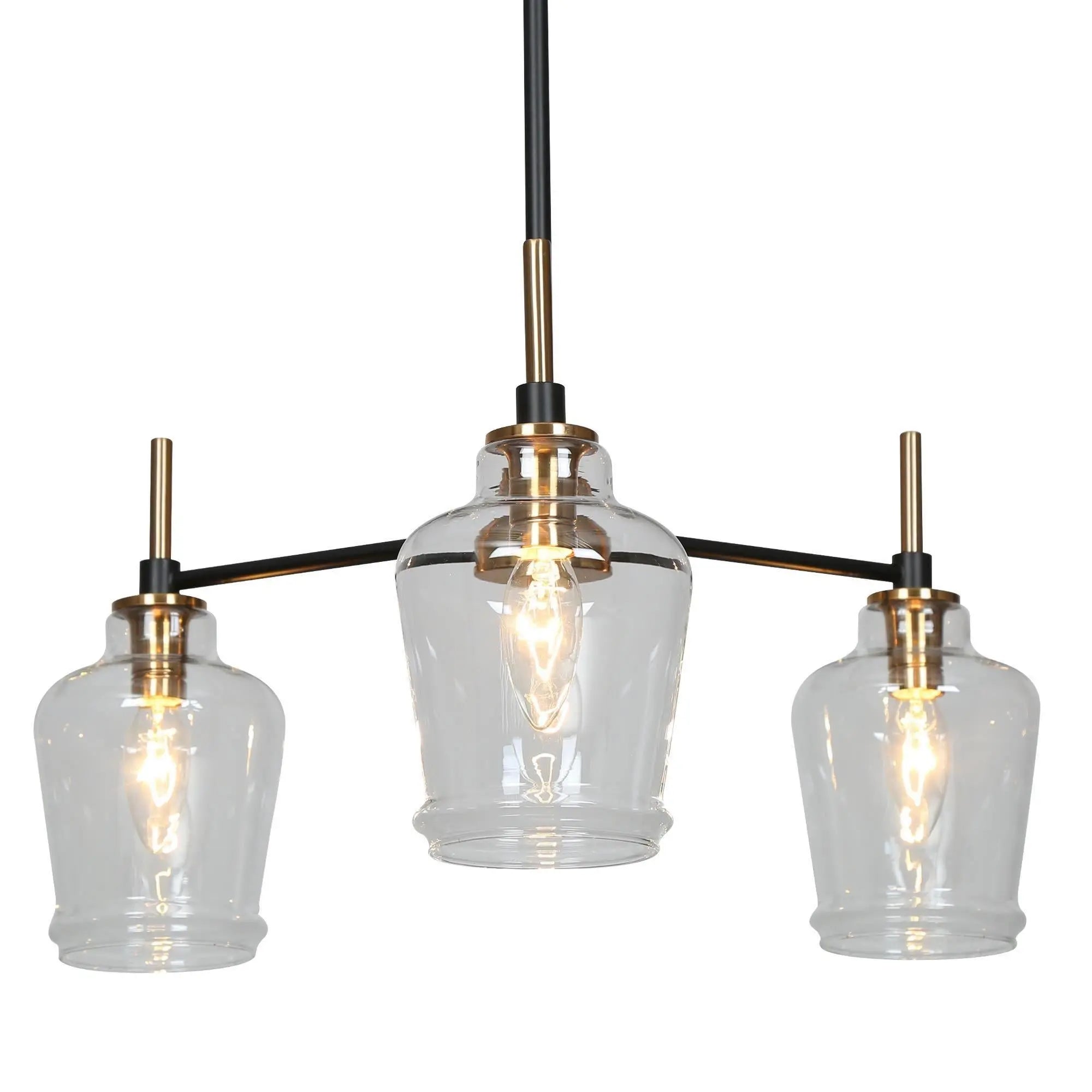 Grandiflorus 3-Light Small Black Chandelier