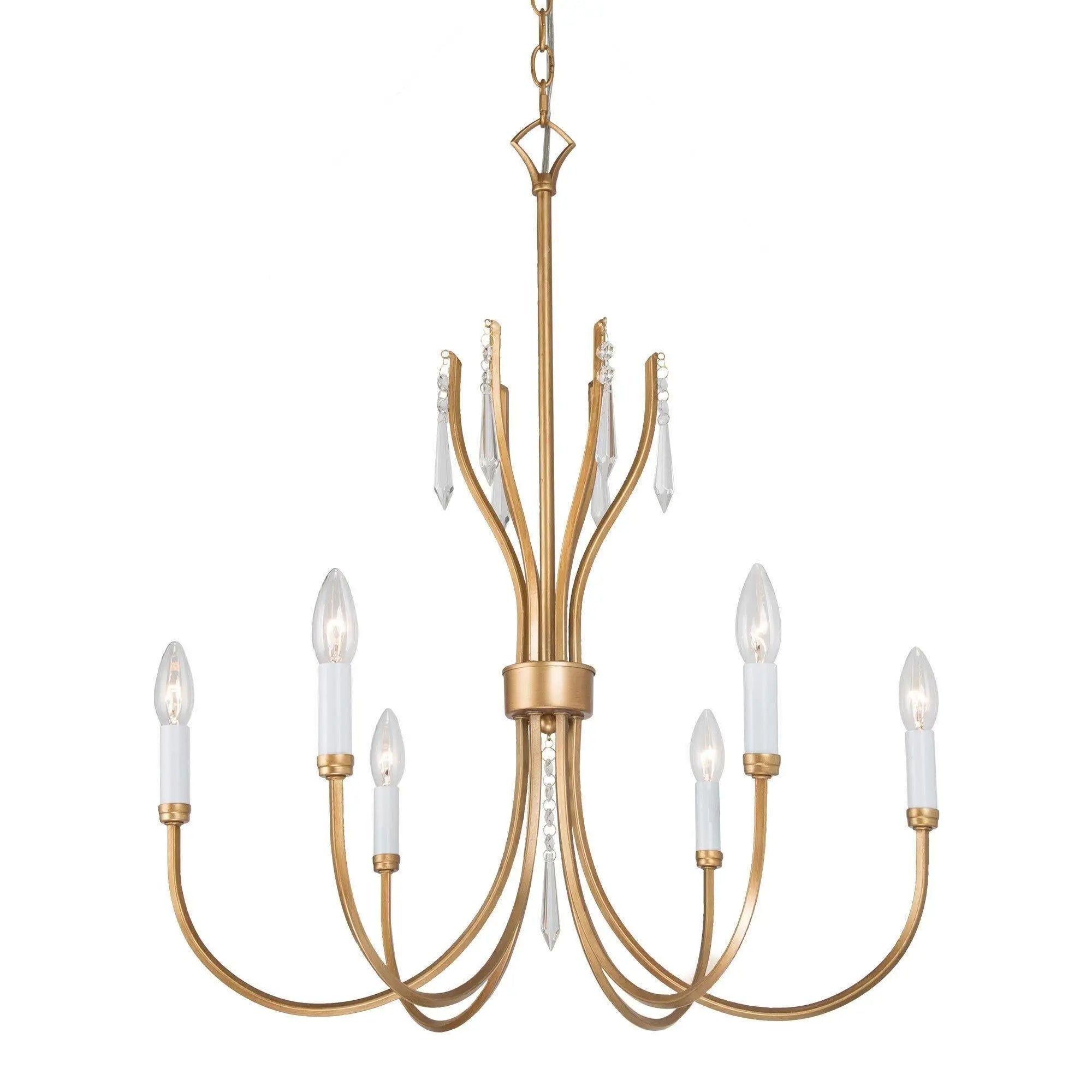 Eclinataric 6-Light Medium Gold Chandelier
