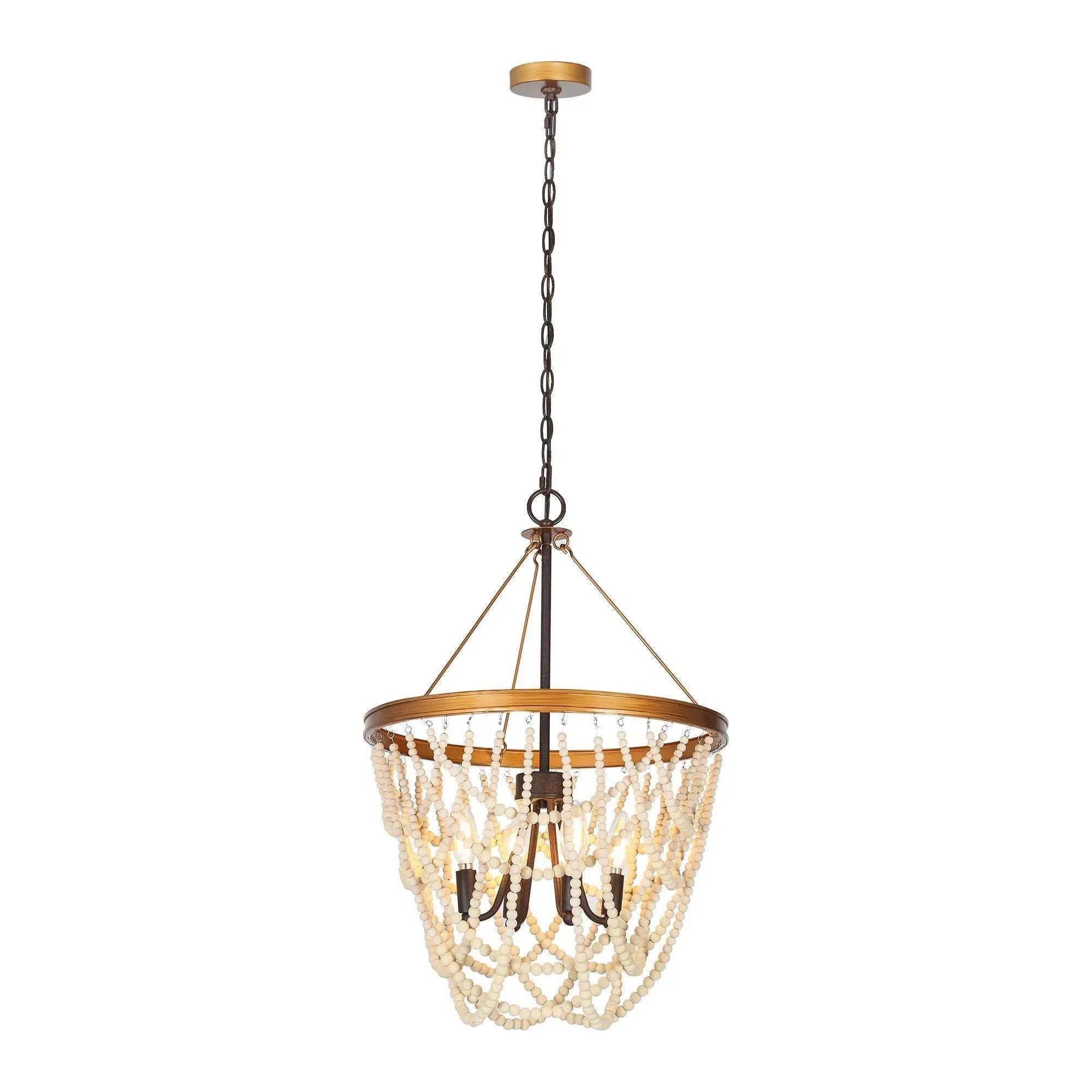 Mitzvah 4-Light Small Gold Chandelier