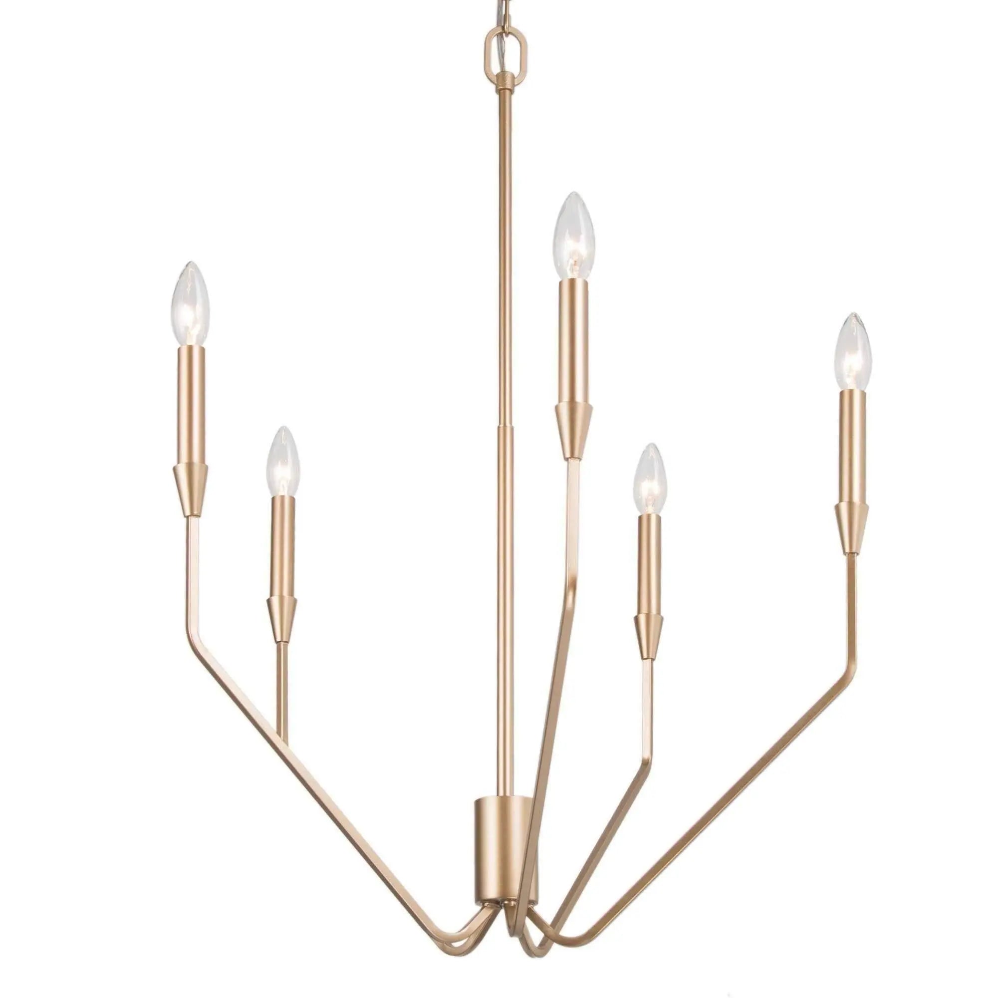 Eukolon 5-Light Medium Gold Chandelier