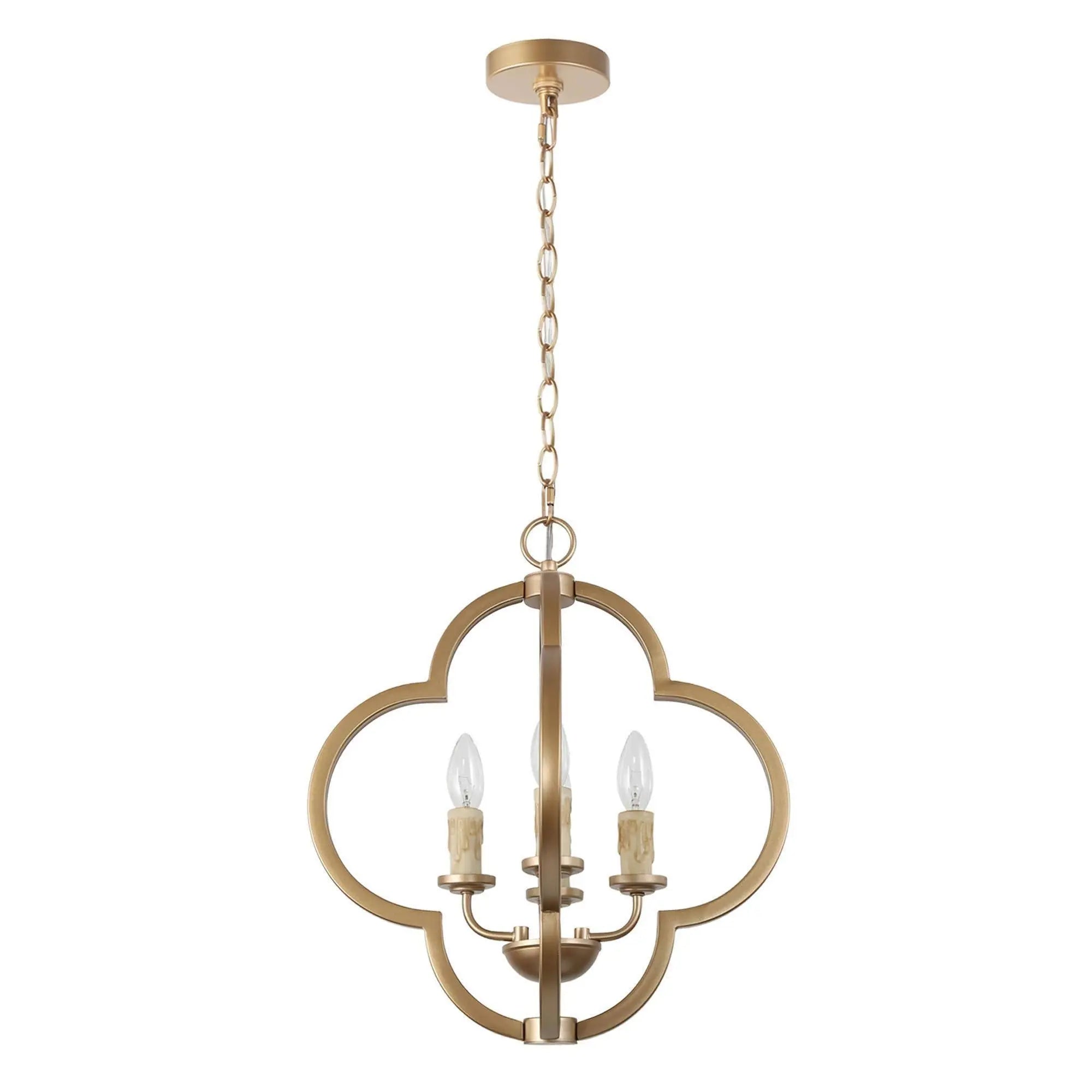 Hyipake 4-Light Small Gold Chandelier