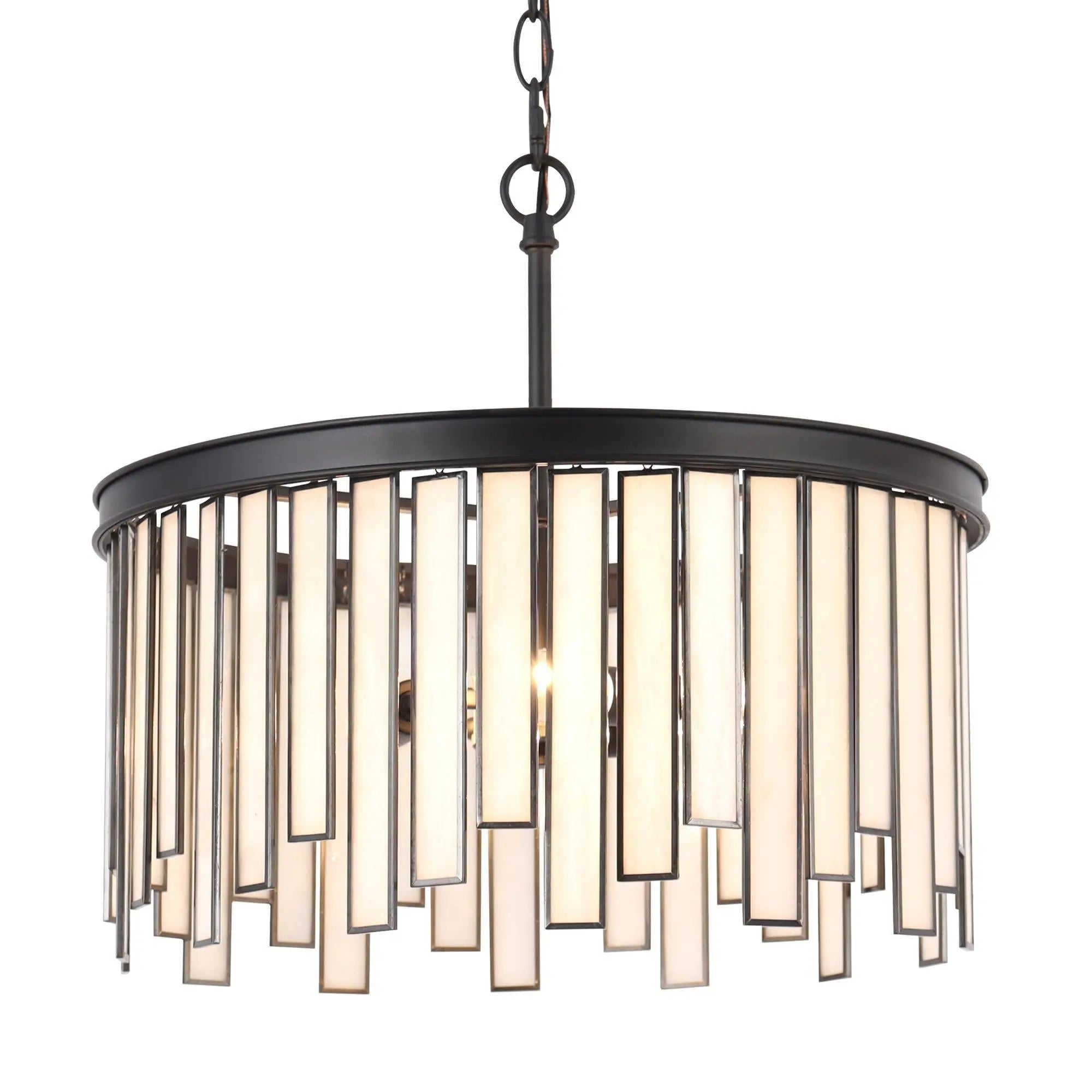 Hemaaolay 3-Light Small Black Chandelier